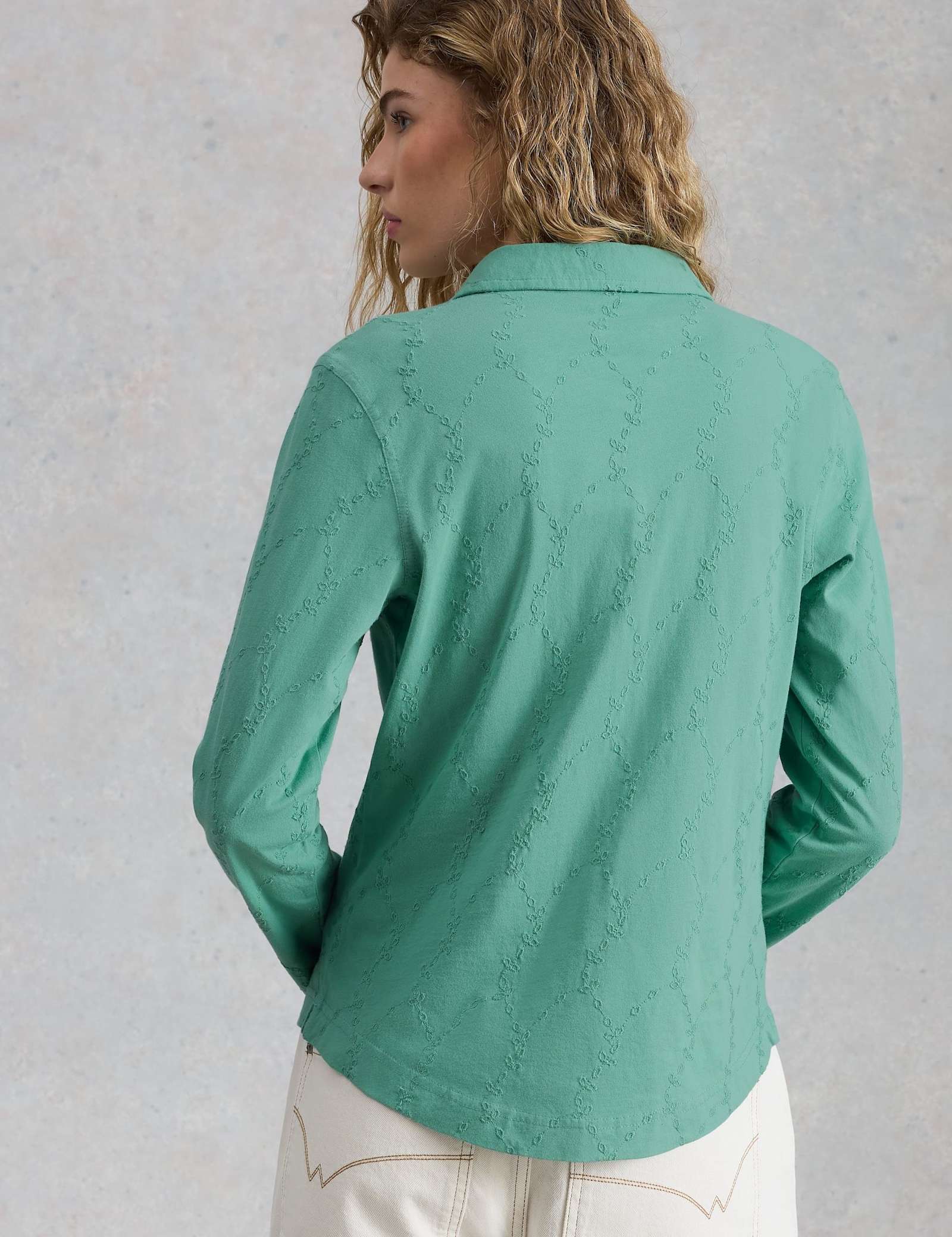 Corduroy Collared Maxi Shirt Dress - image 3