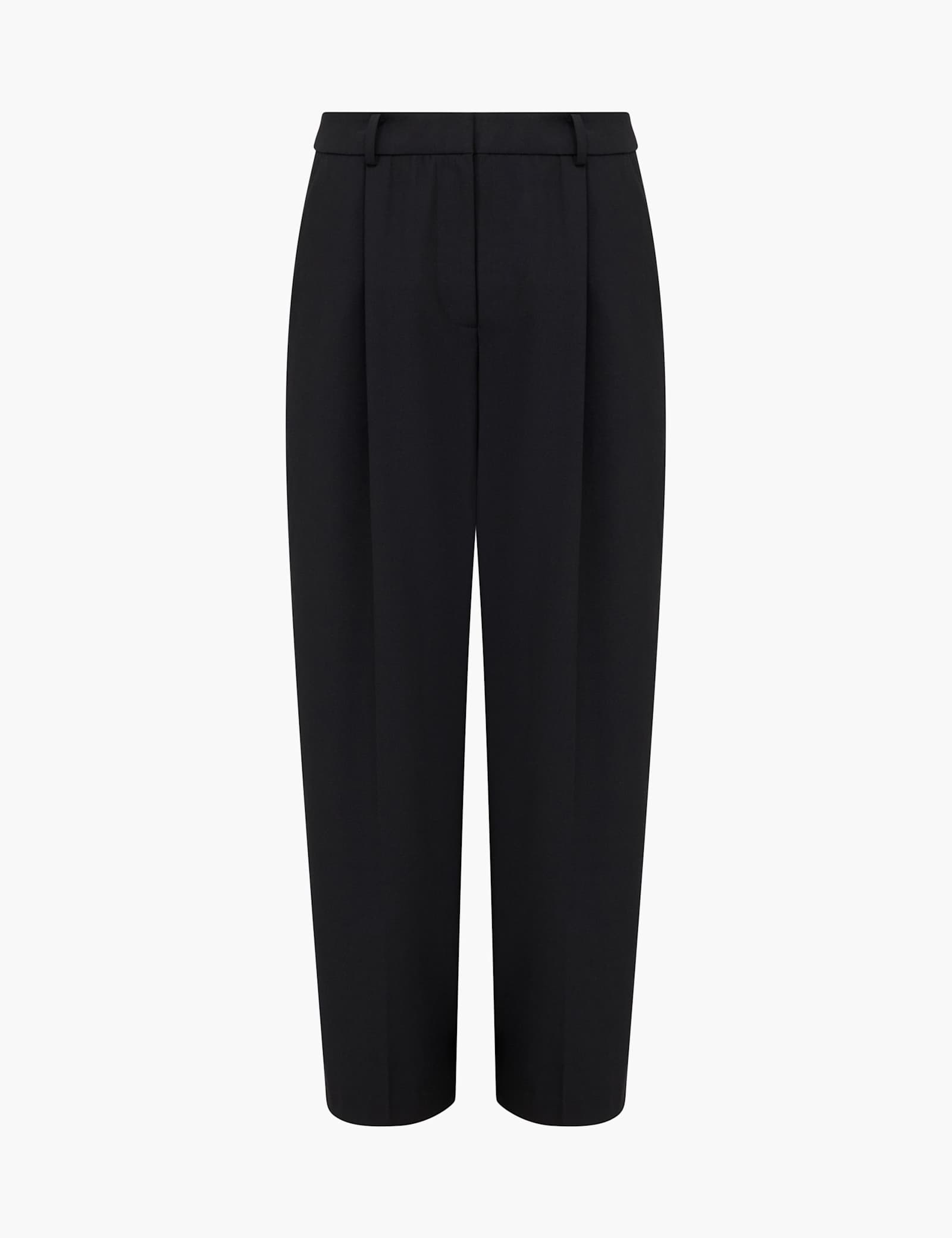 Pleated Barrel Leg Ankle Grazer Trousers - image 1