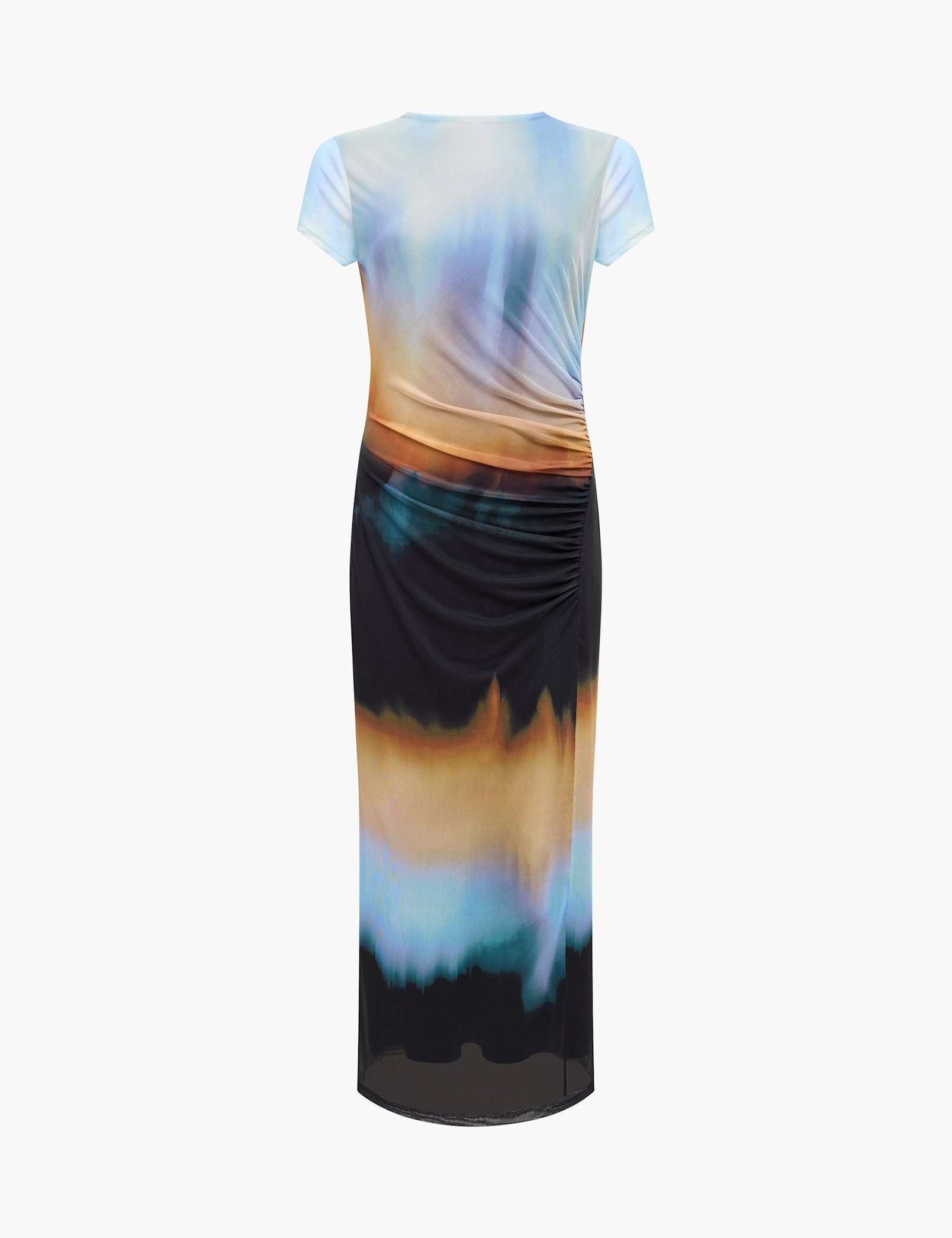 Mesh Ombre High Neck Midi Column Dress - image 1