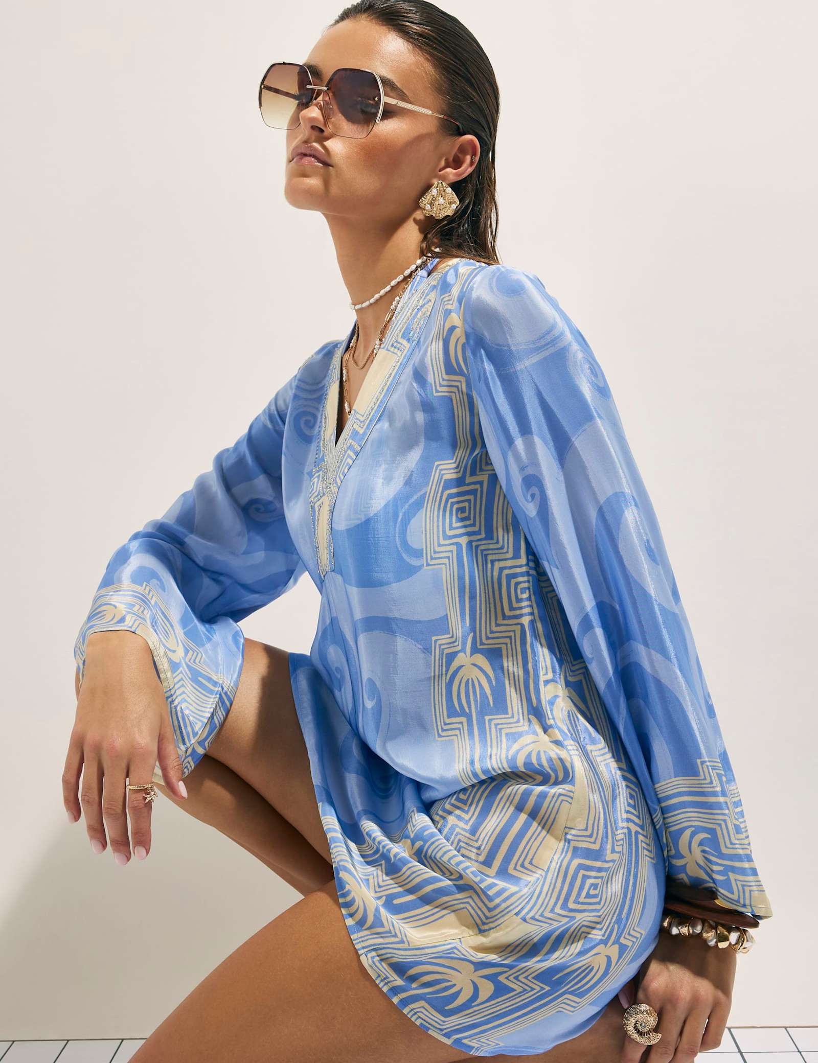 Printed Beach Cover Up Kaftan - image 3