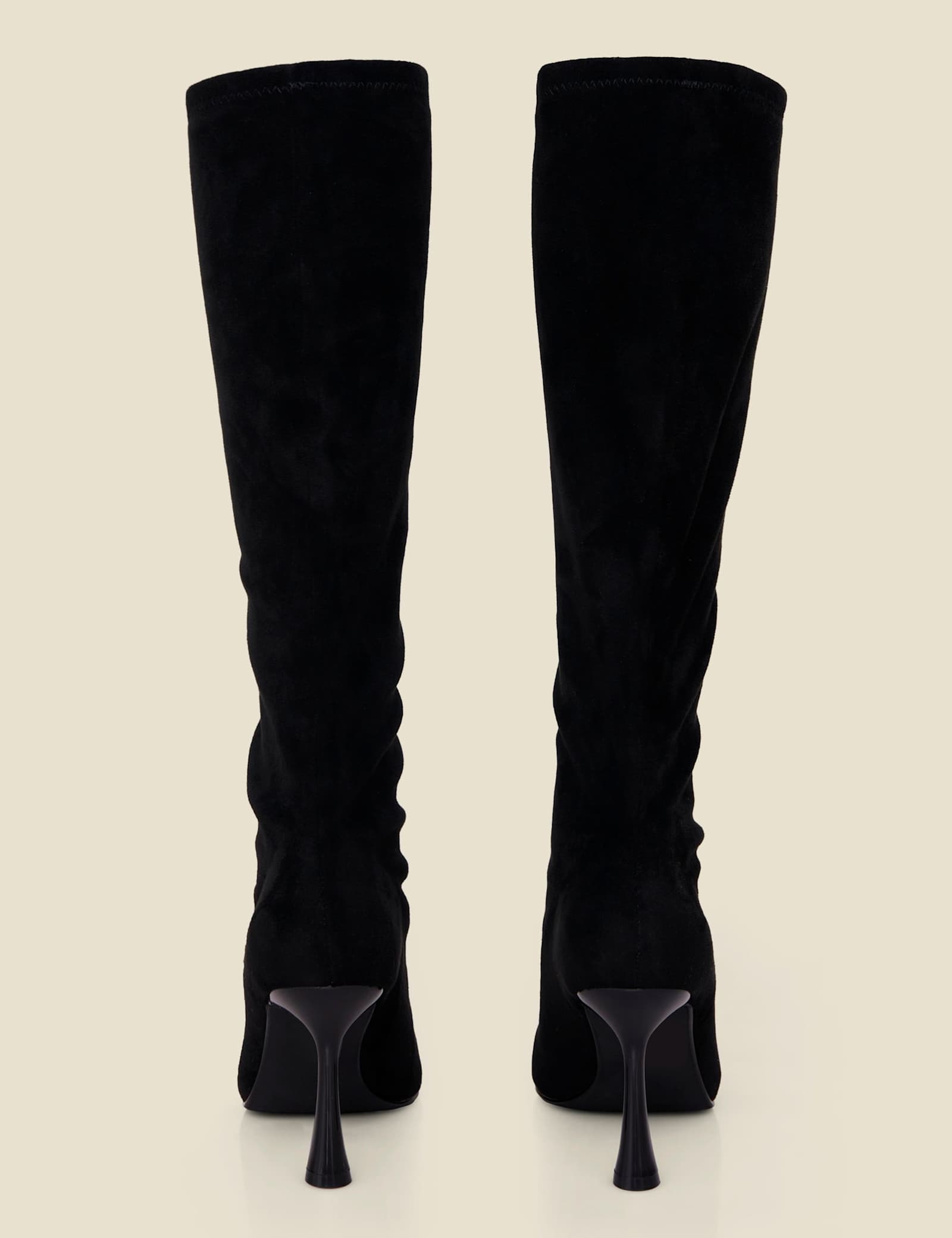 Faux Suede Kitten Heel Knee High Boots - image 3