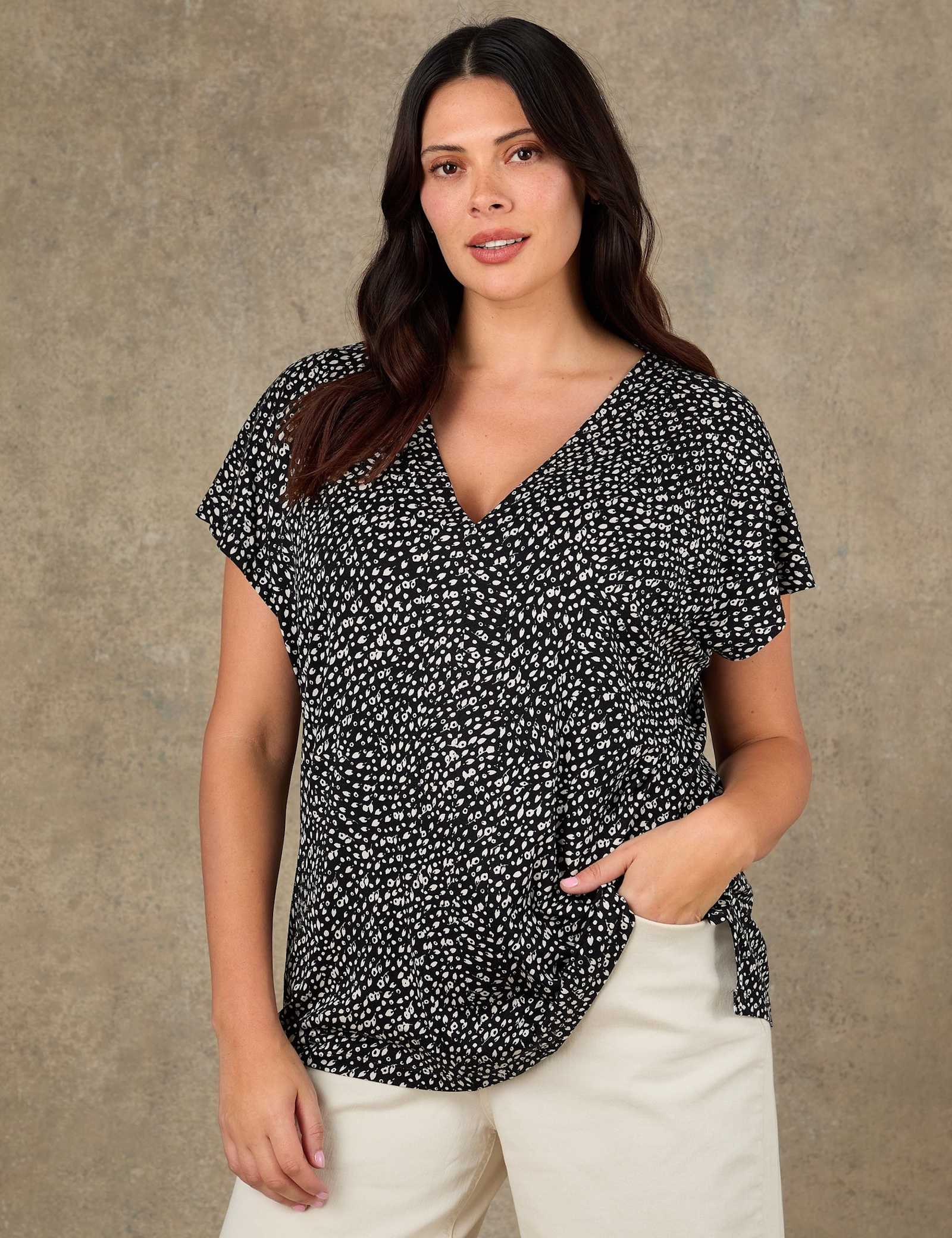 Floral V-Neck Top - image 2