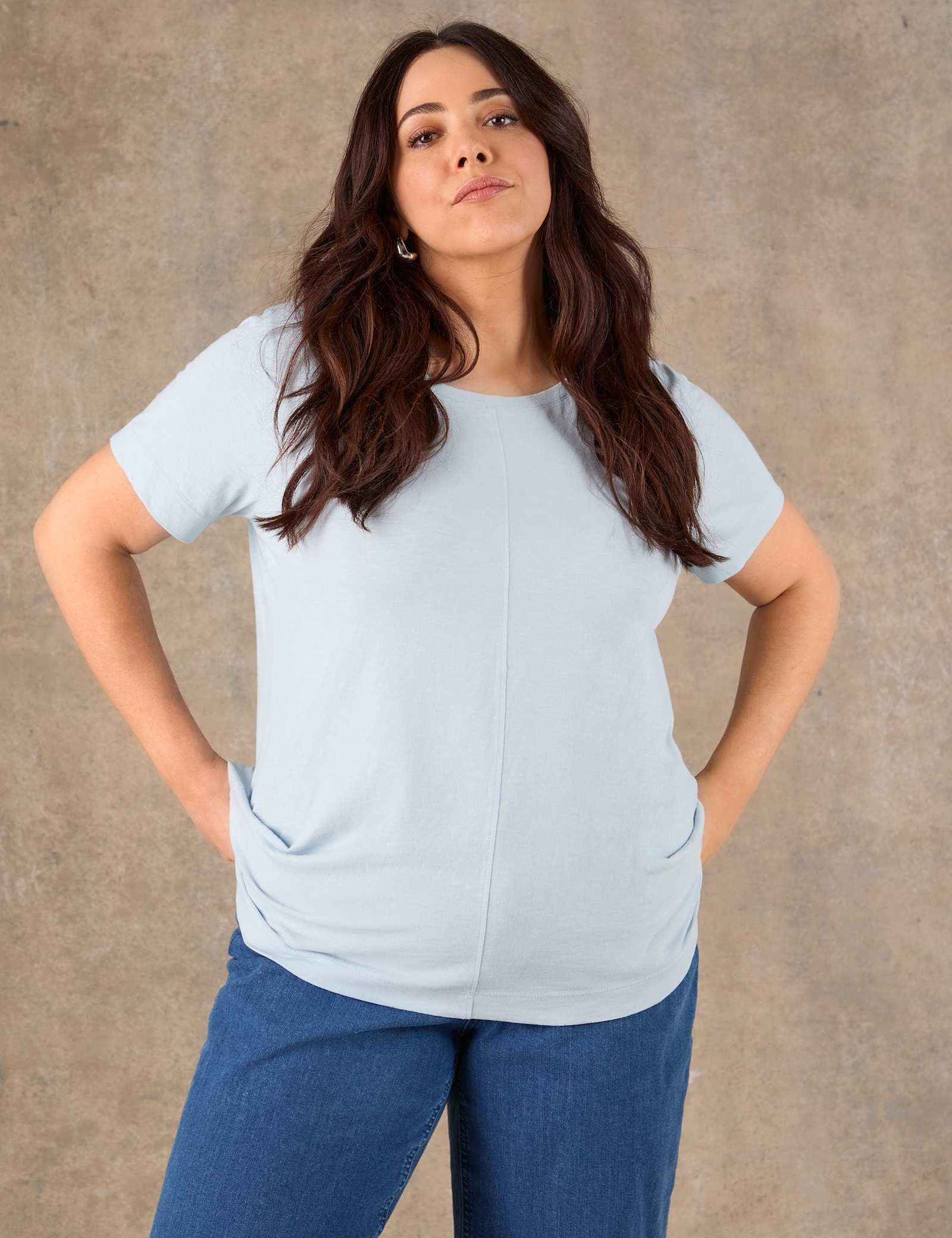 Cotton Rich Seam Detail T-Shirt - image 2