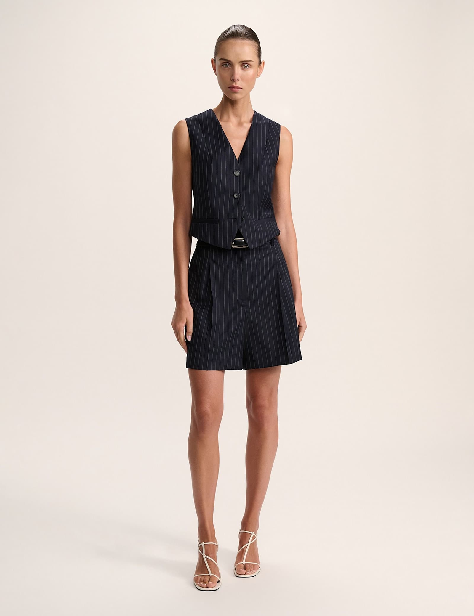 Wool Blend Striped Waistcoat - image 3