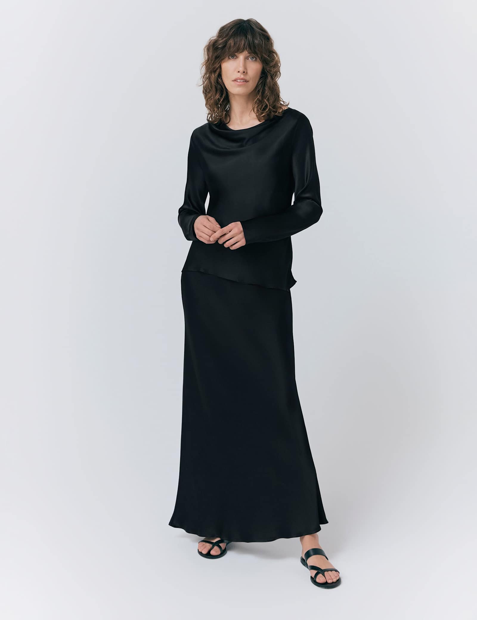 Satin Cowl Neck Blouse - image 5
