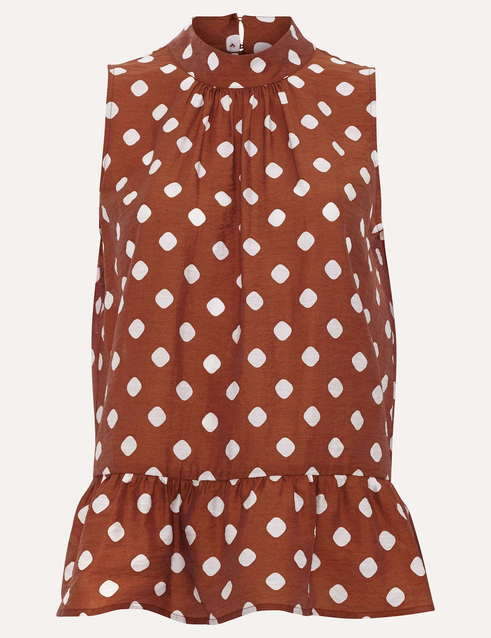 Polka Dot High Neck Blouse - image 1
