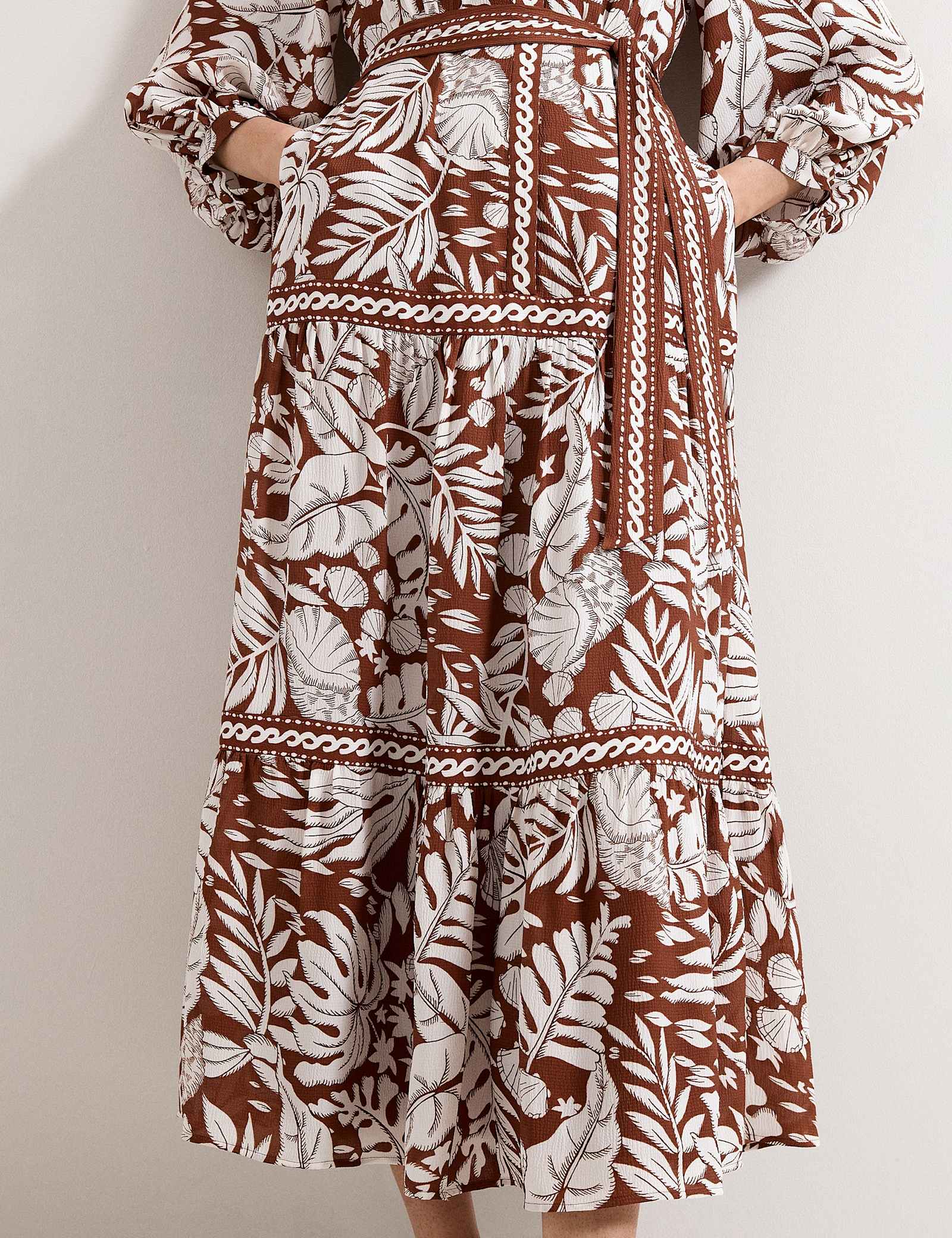 Printed Collared Button Front Maxi Dress - image 2