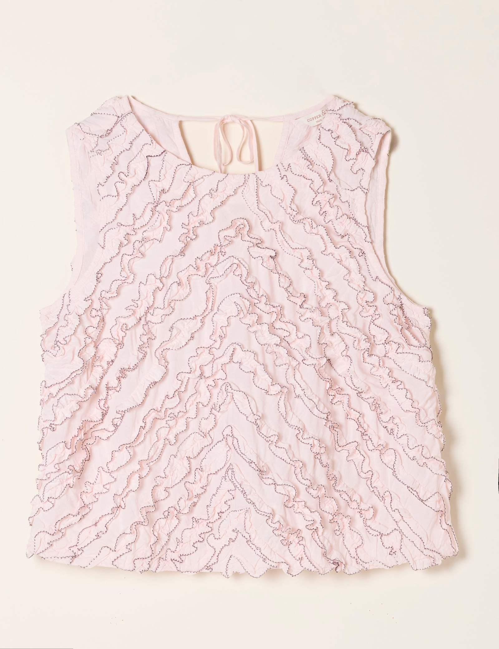 Round Neck Frill Detail Vest Top - image 1