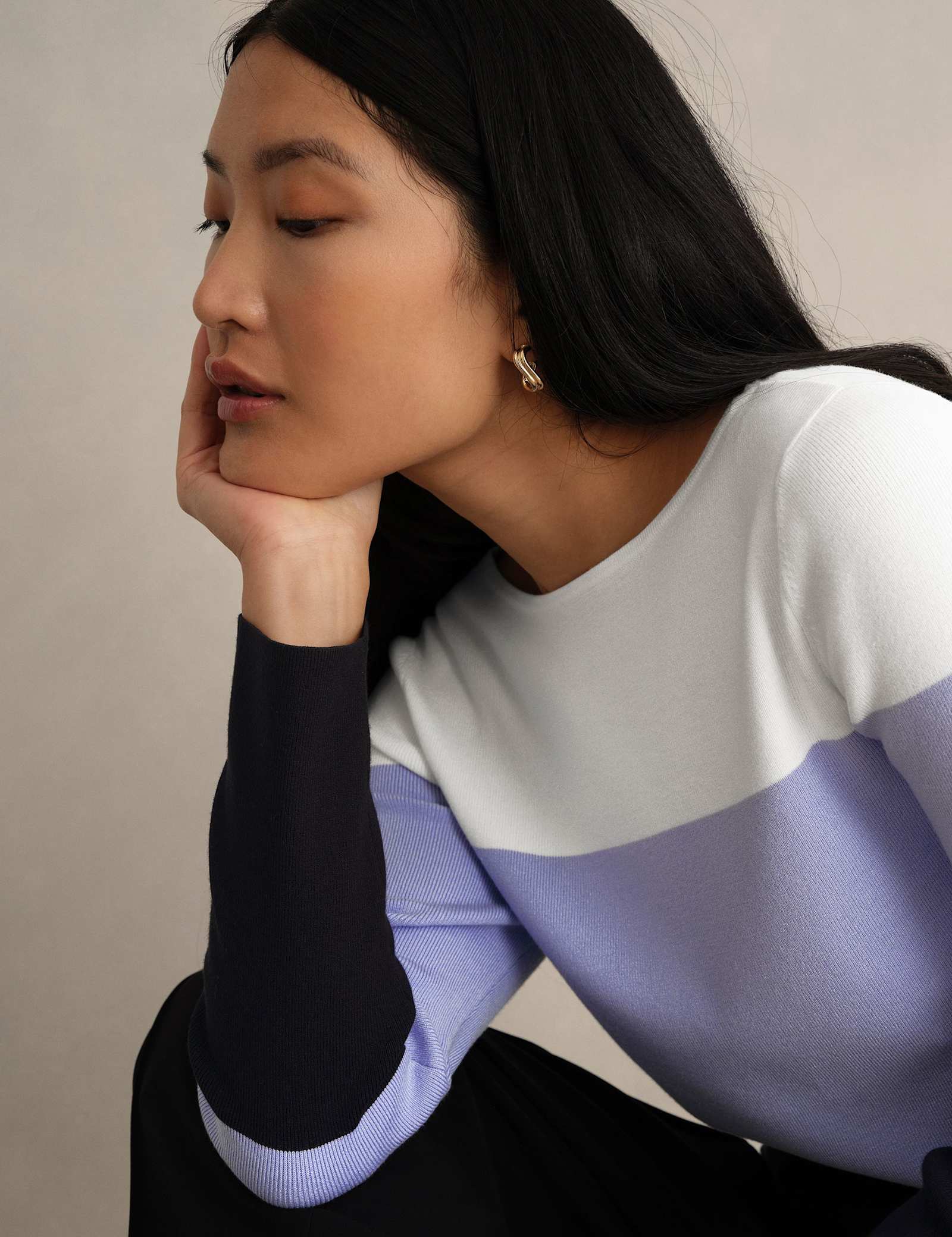 Colour Block Crew Neck Jumper - image 5