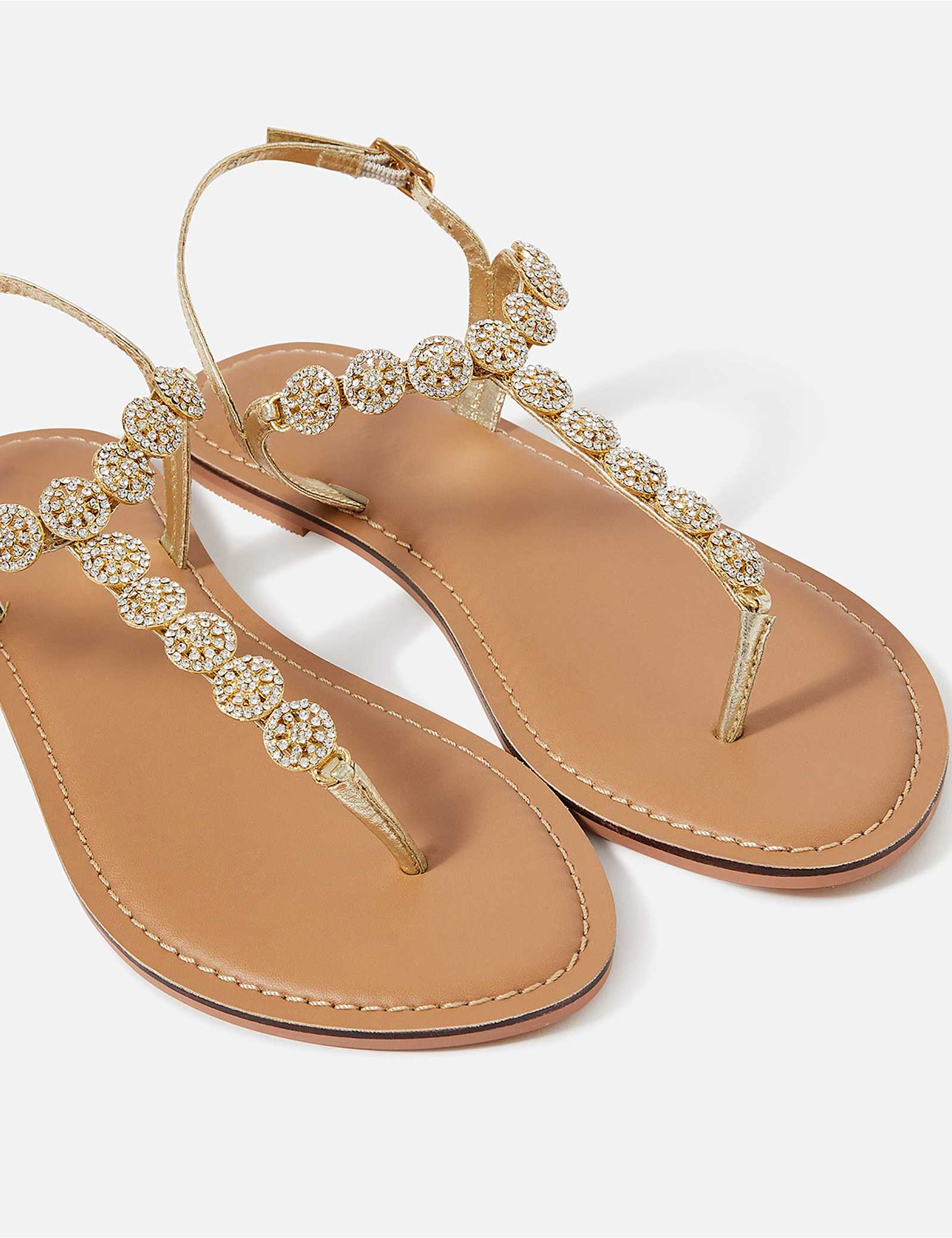 Sparkle Flat Toe Thong Sandals - image 4