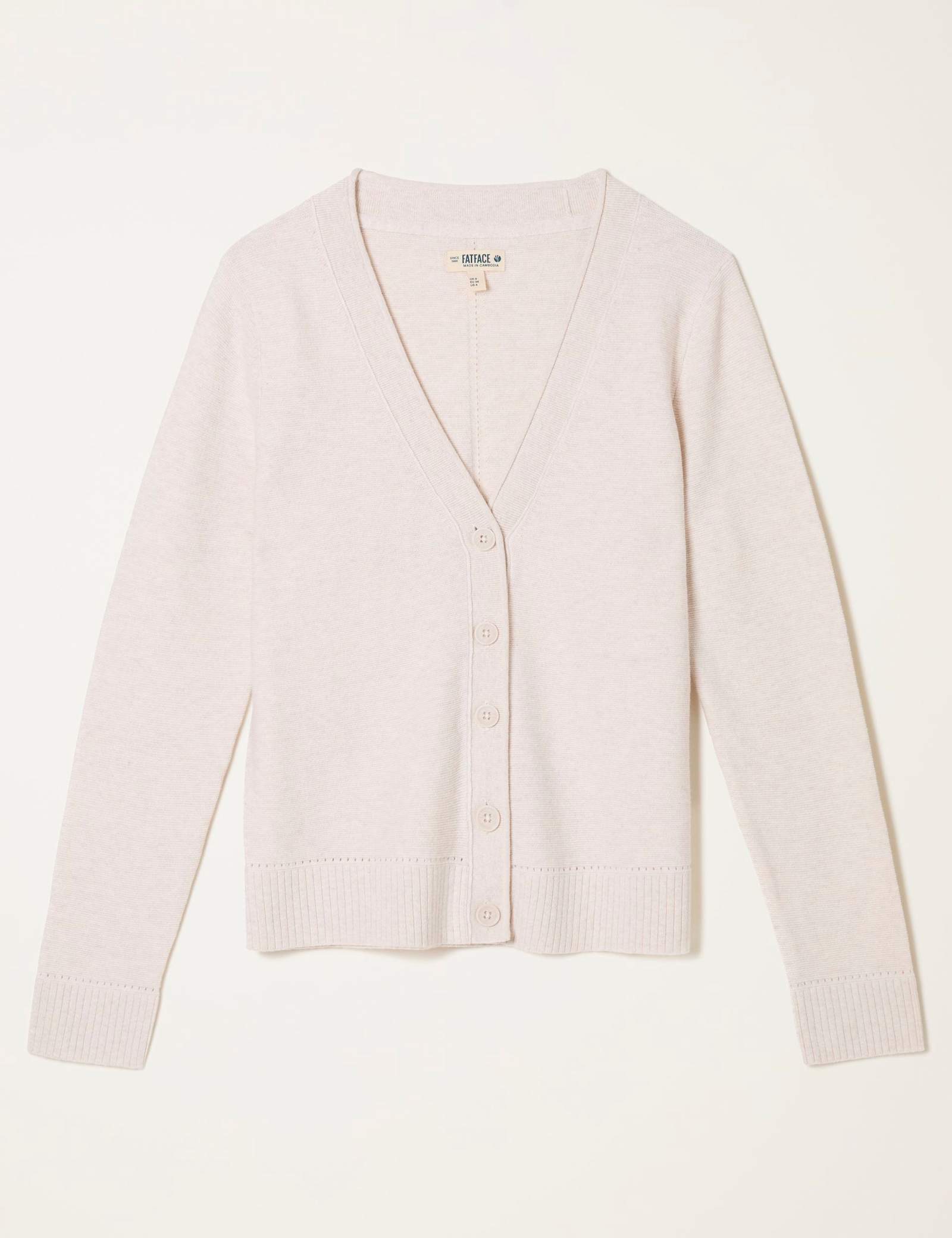 Pure Cotton Textured V-Neck Cardigan - image 1
