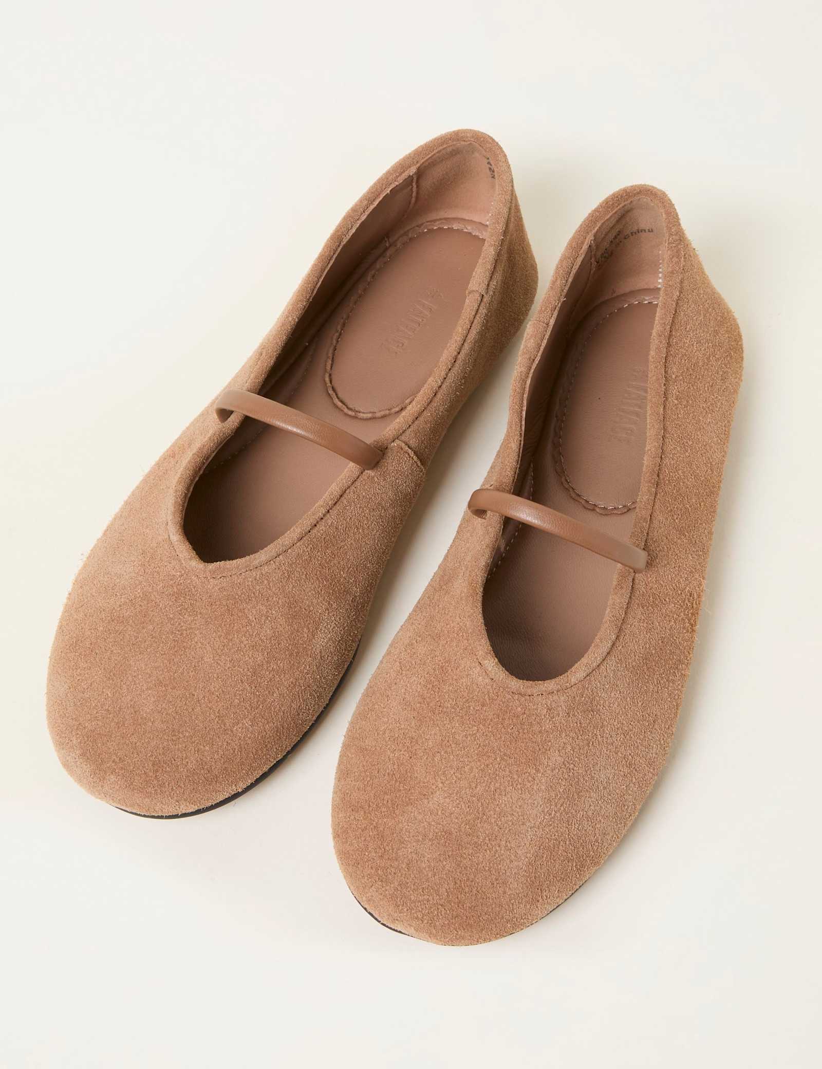 Suede Flat Ballet Pumps - image 3