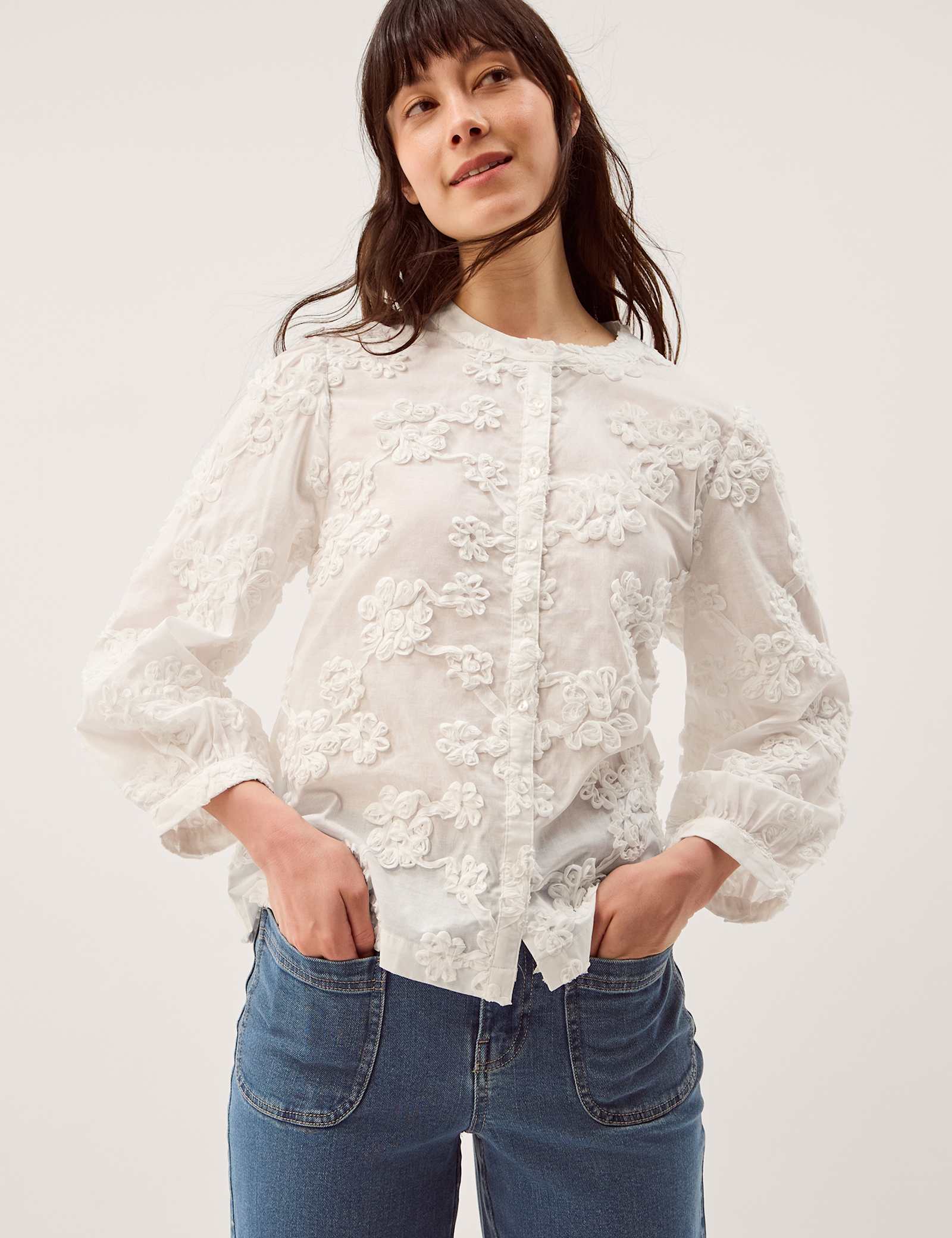 Pure Cotton Embroidered Blouse - image 2