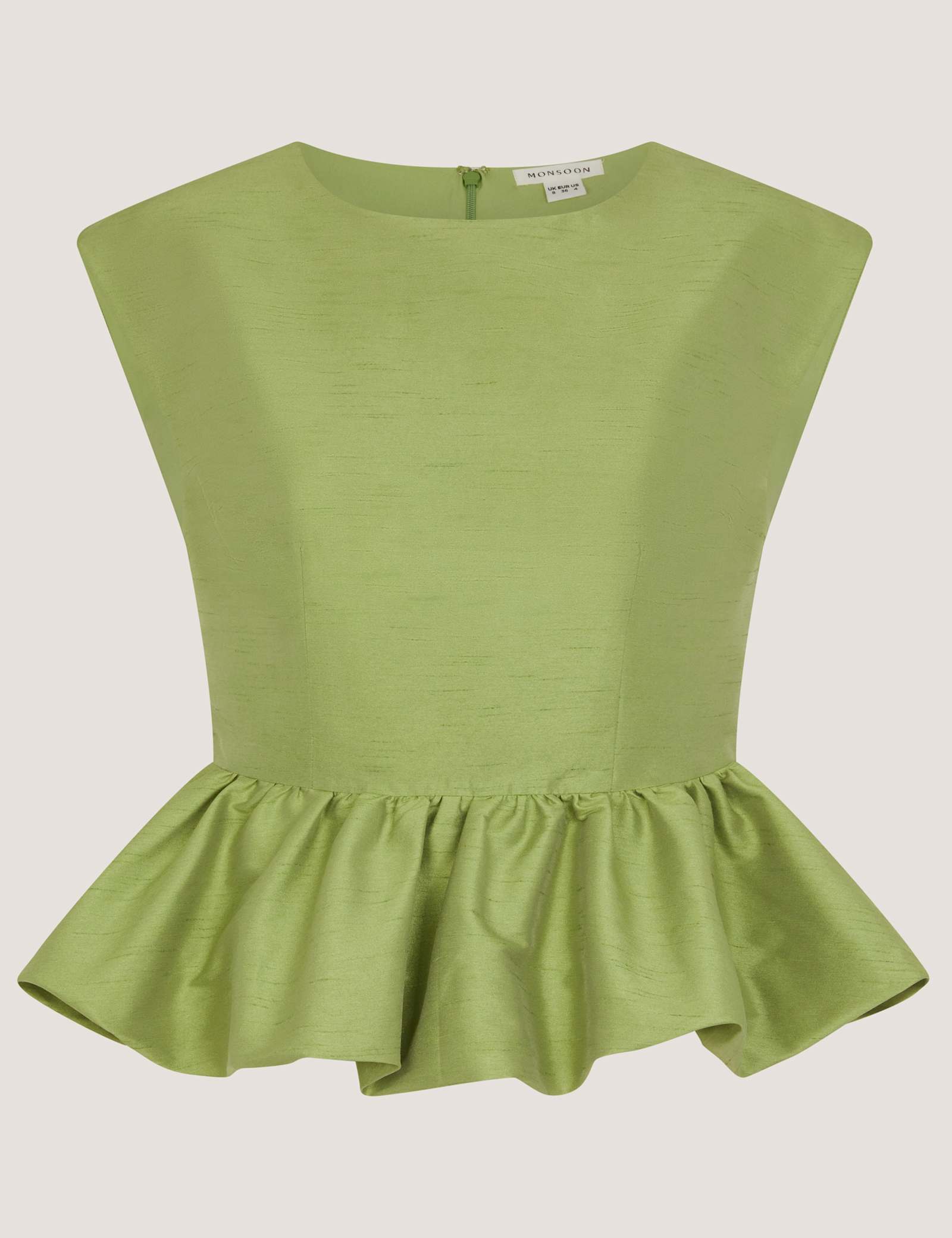 Slash Neck Peplum Top - image 1