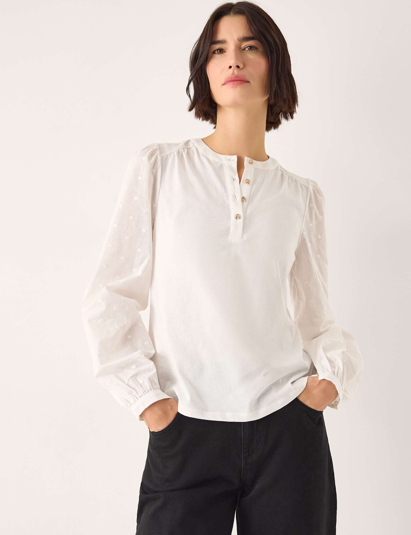 Pure Cotton Embroidered Blouse - image 2