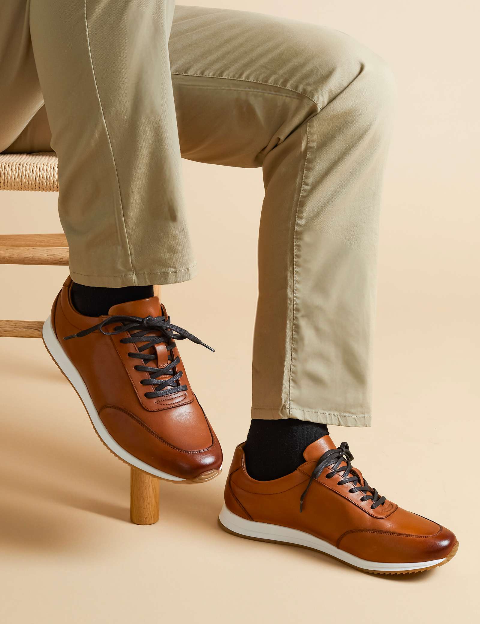 Leather Lace Up Trainers - image 3