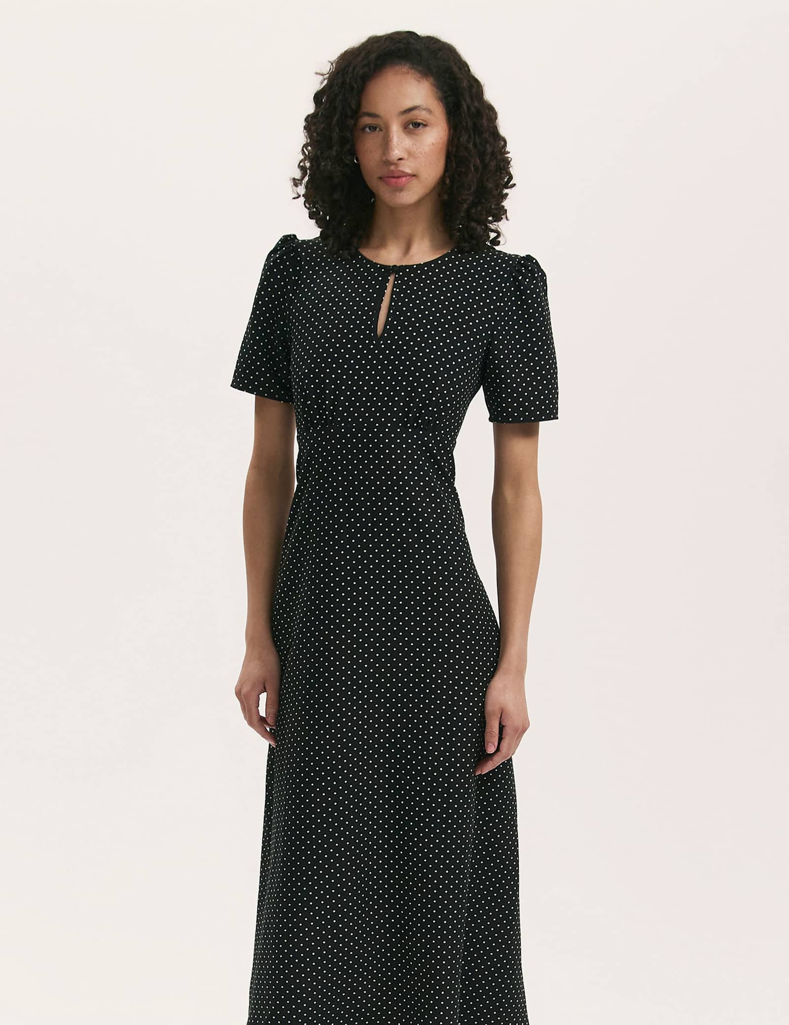 Polka Dot Midi Tea Dress - image 3