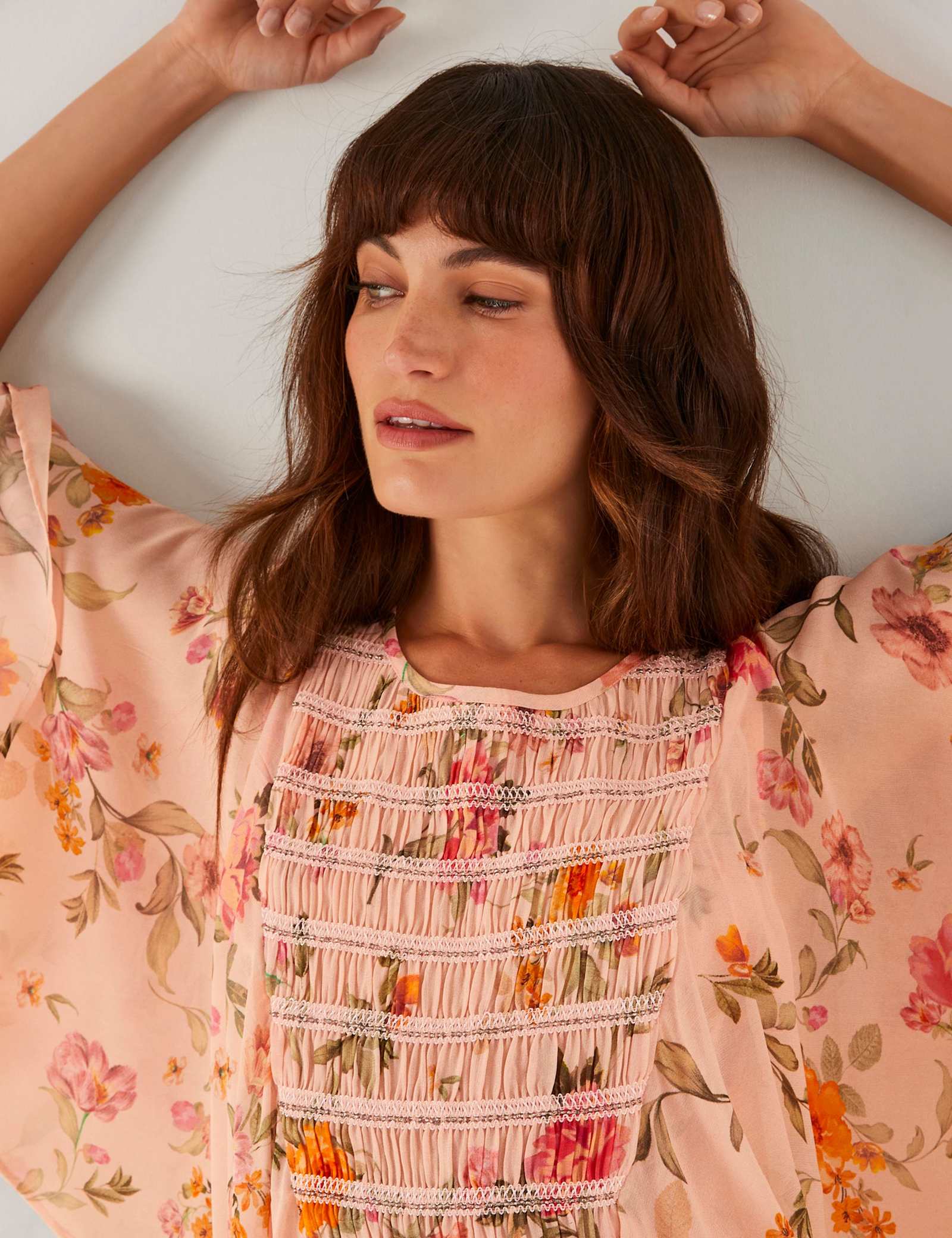 Floral Shirred Blouse - image 3
