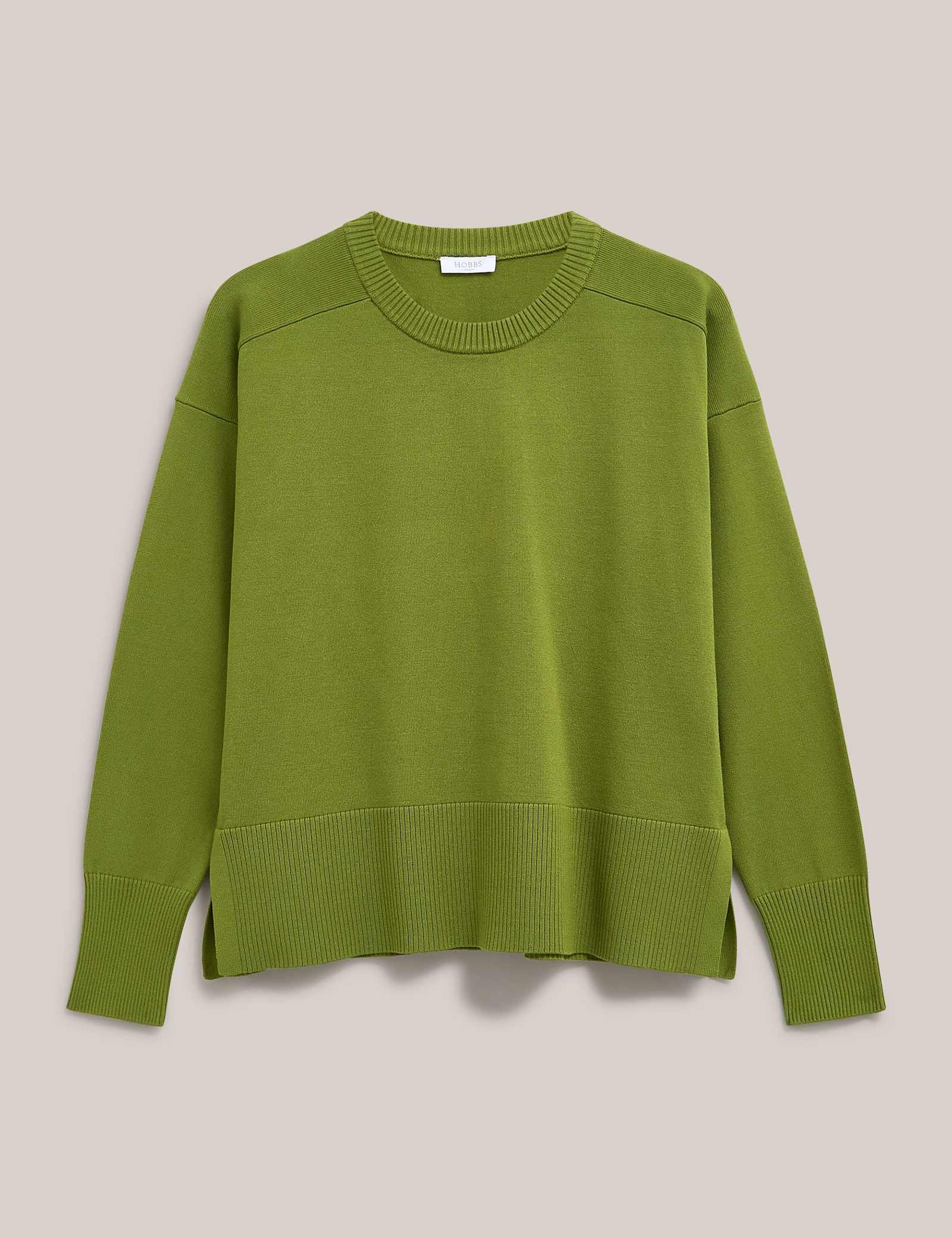 Crew Neck Split Hem Jumper - image 1