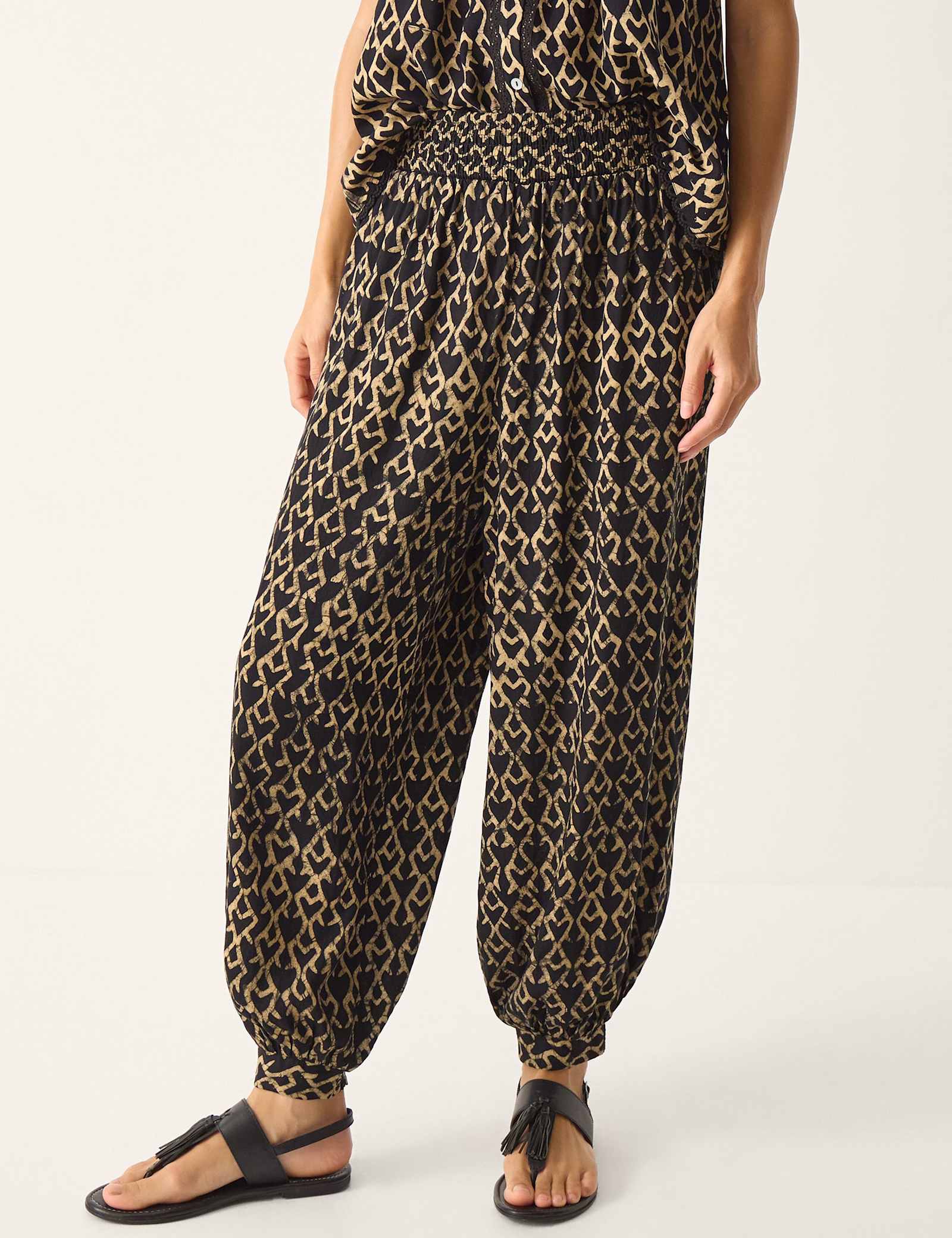 Print Cuffed Beach Trousers - image 2