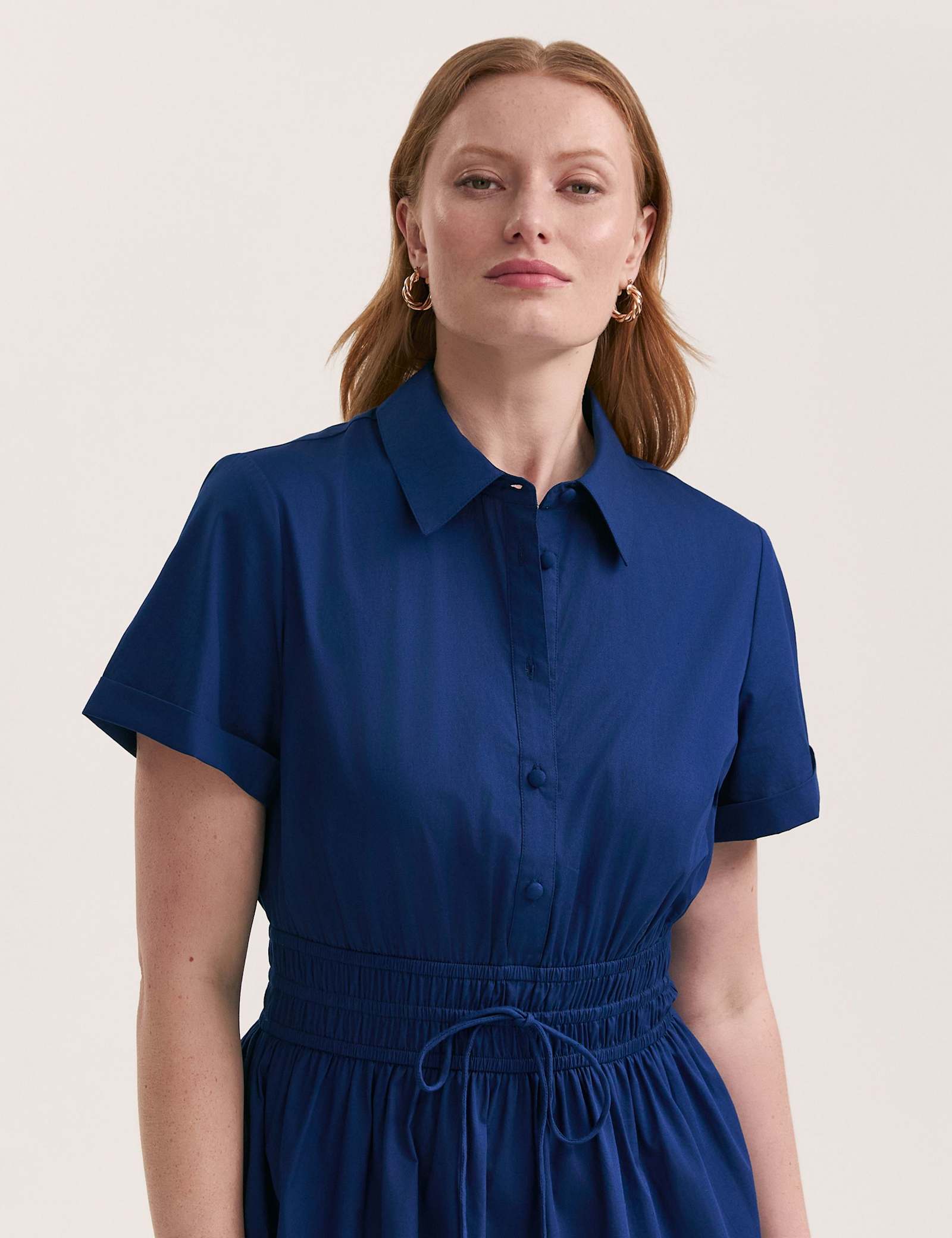 Pure Cotton Midi Shirt Dress - image 2