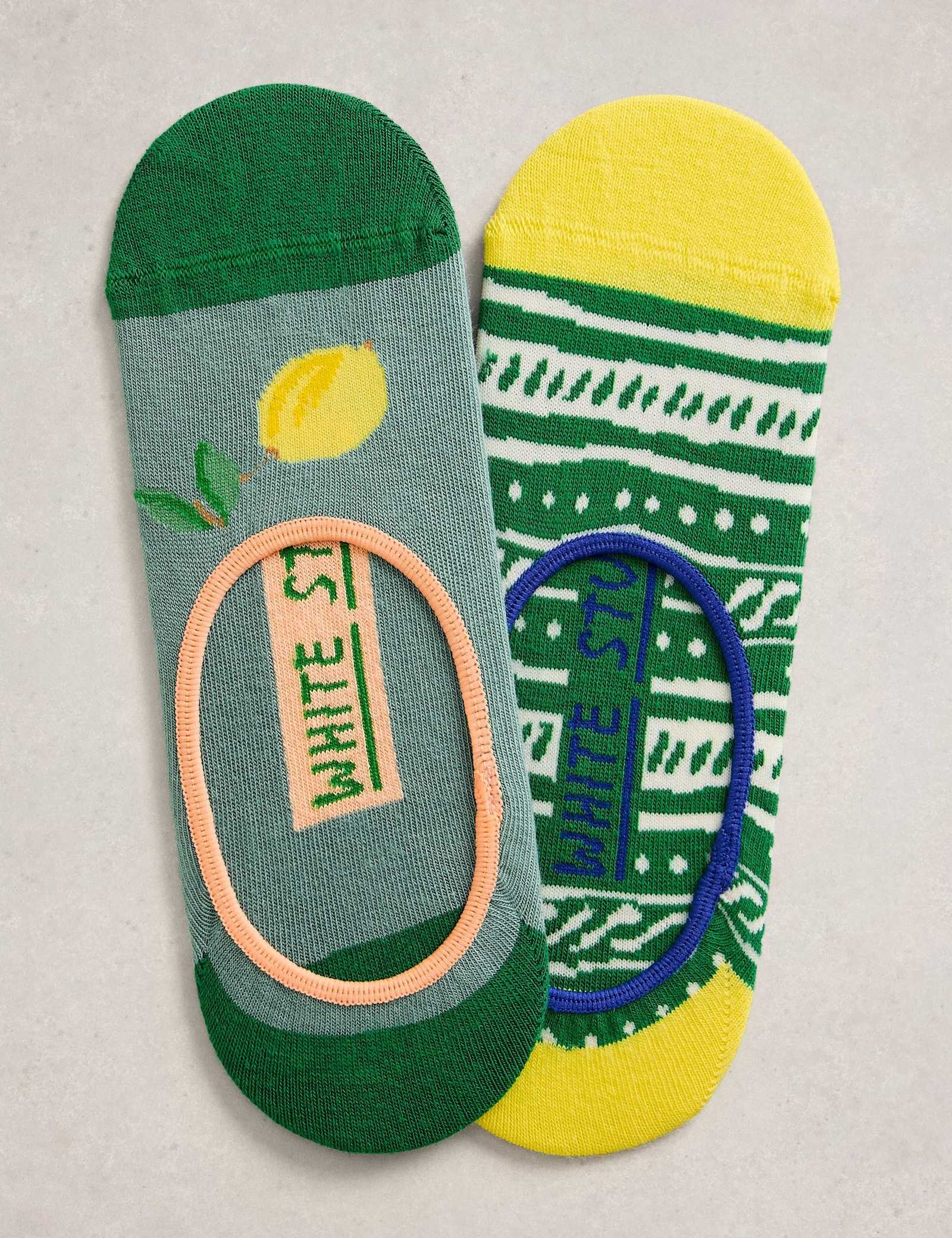 2 Pack Cotton Rich Patterned Footsies - image 1