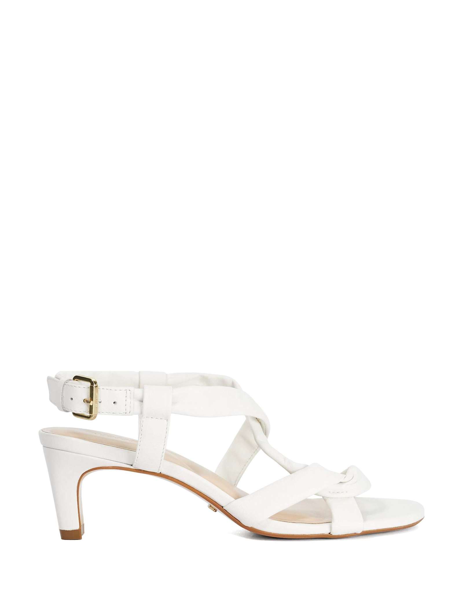 Leather Strappy Kitten Heel Sandals - image 3