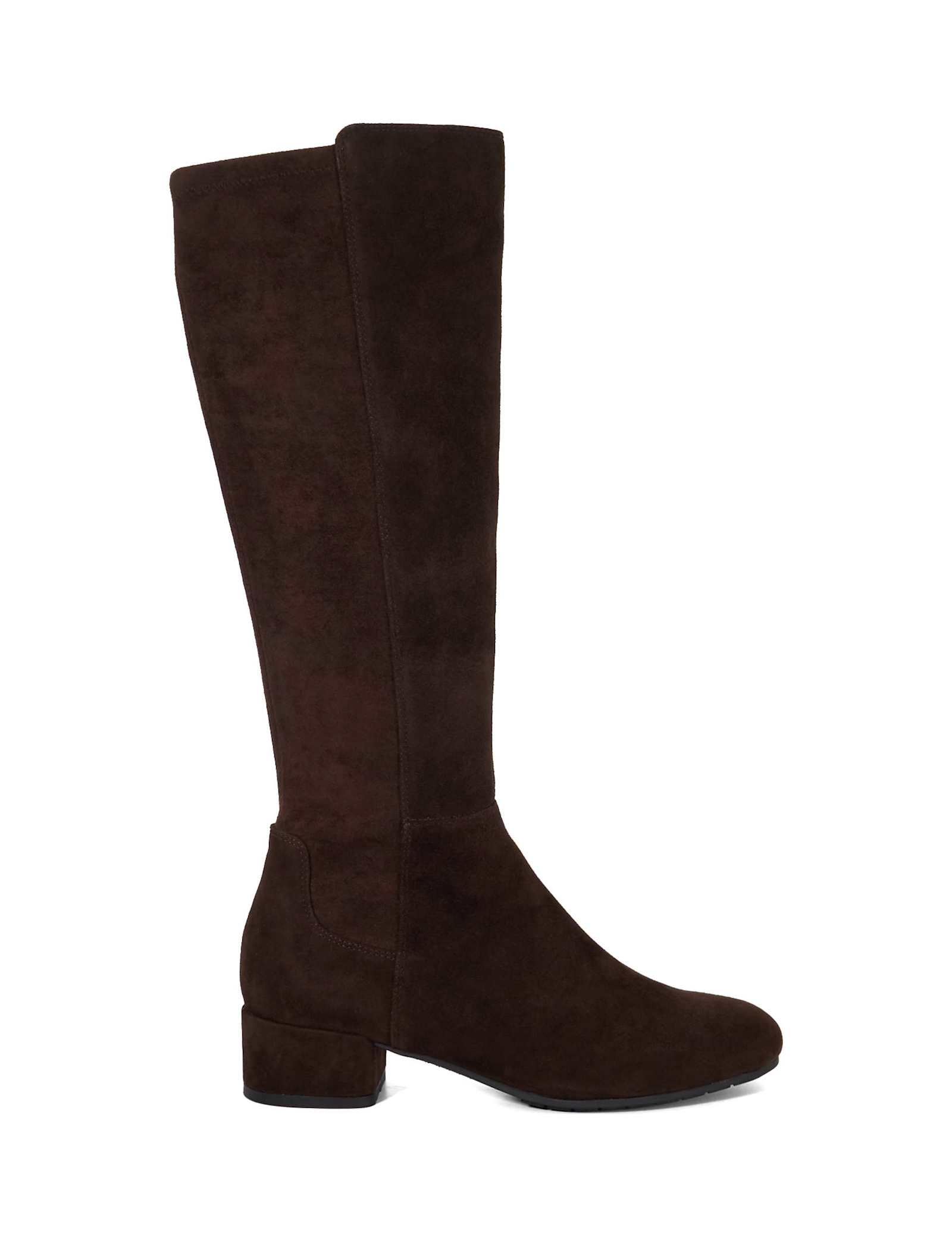 Suede Block Heel Knee High Boots - image 1