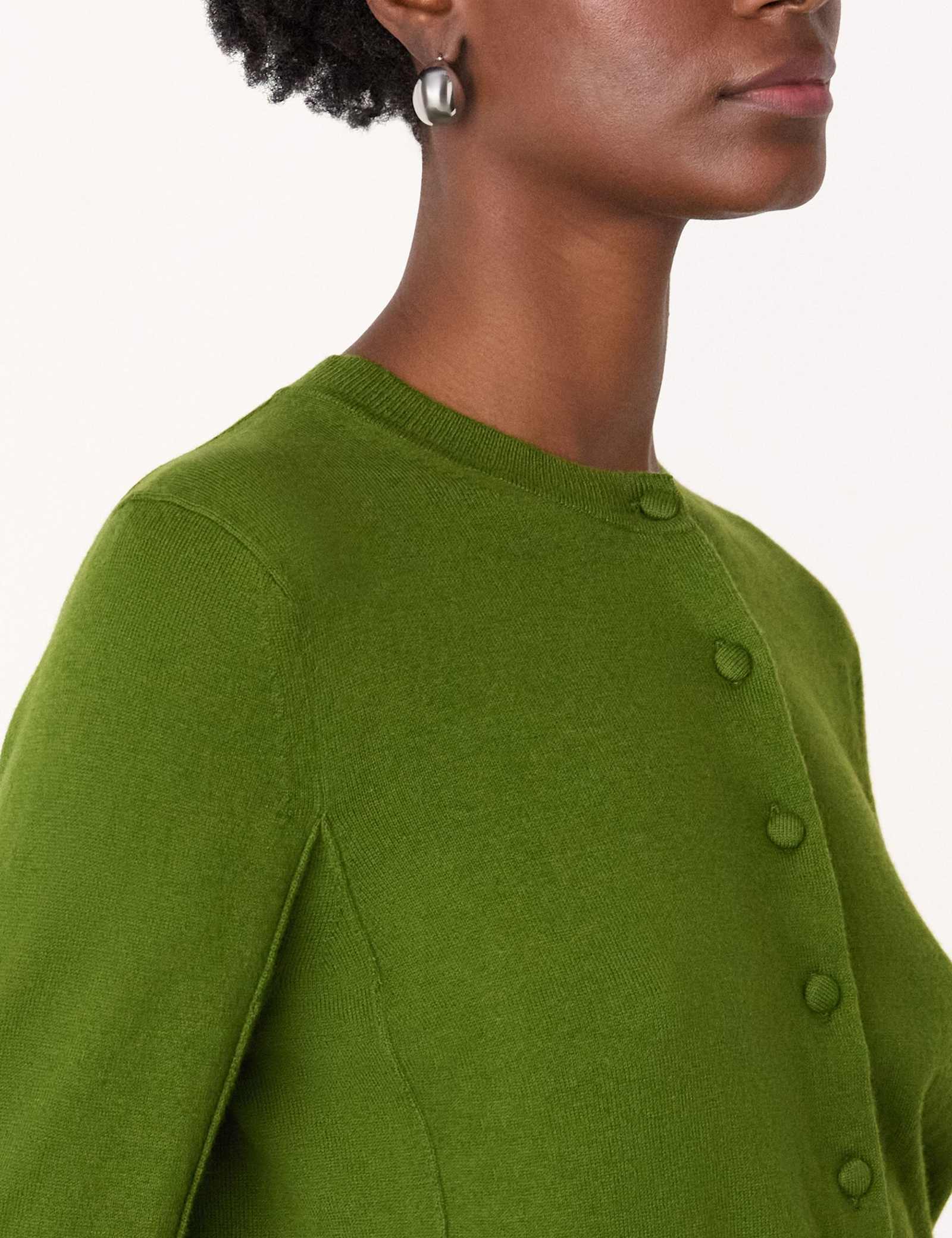 Cotton Rich Button Front Cardigan - image 3
