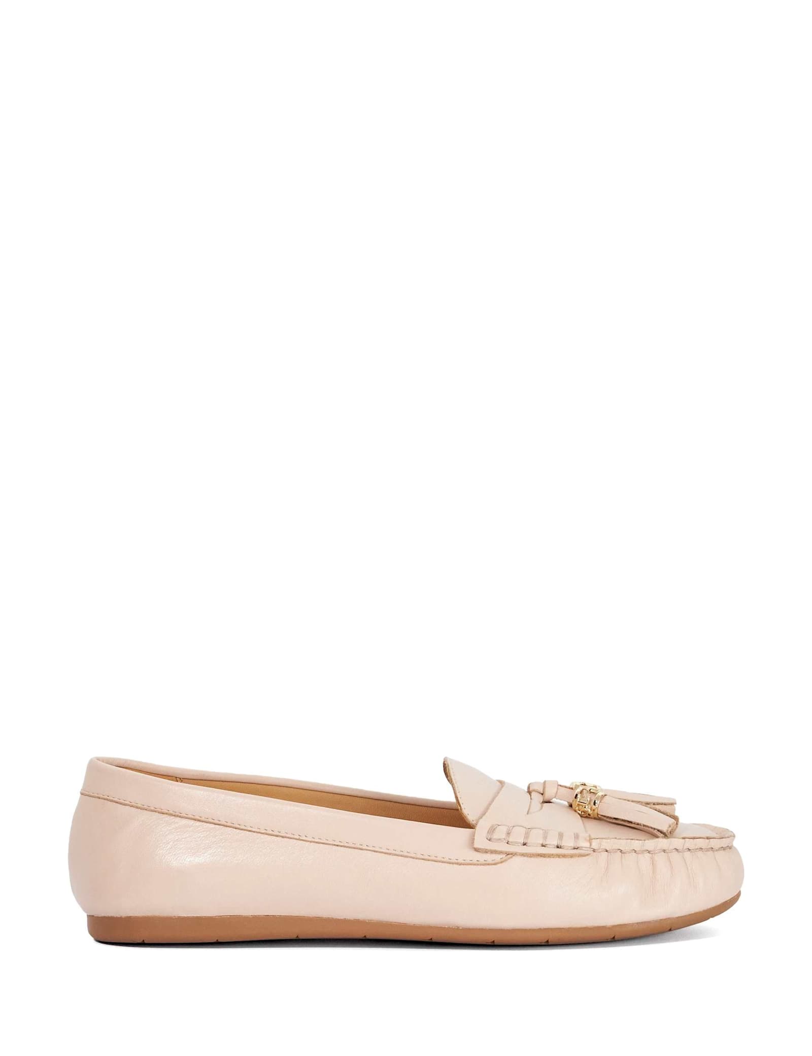 Wide Fit Leather Tassel Flat Loafers - image 2
