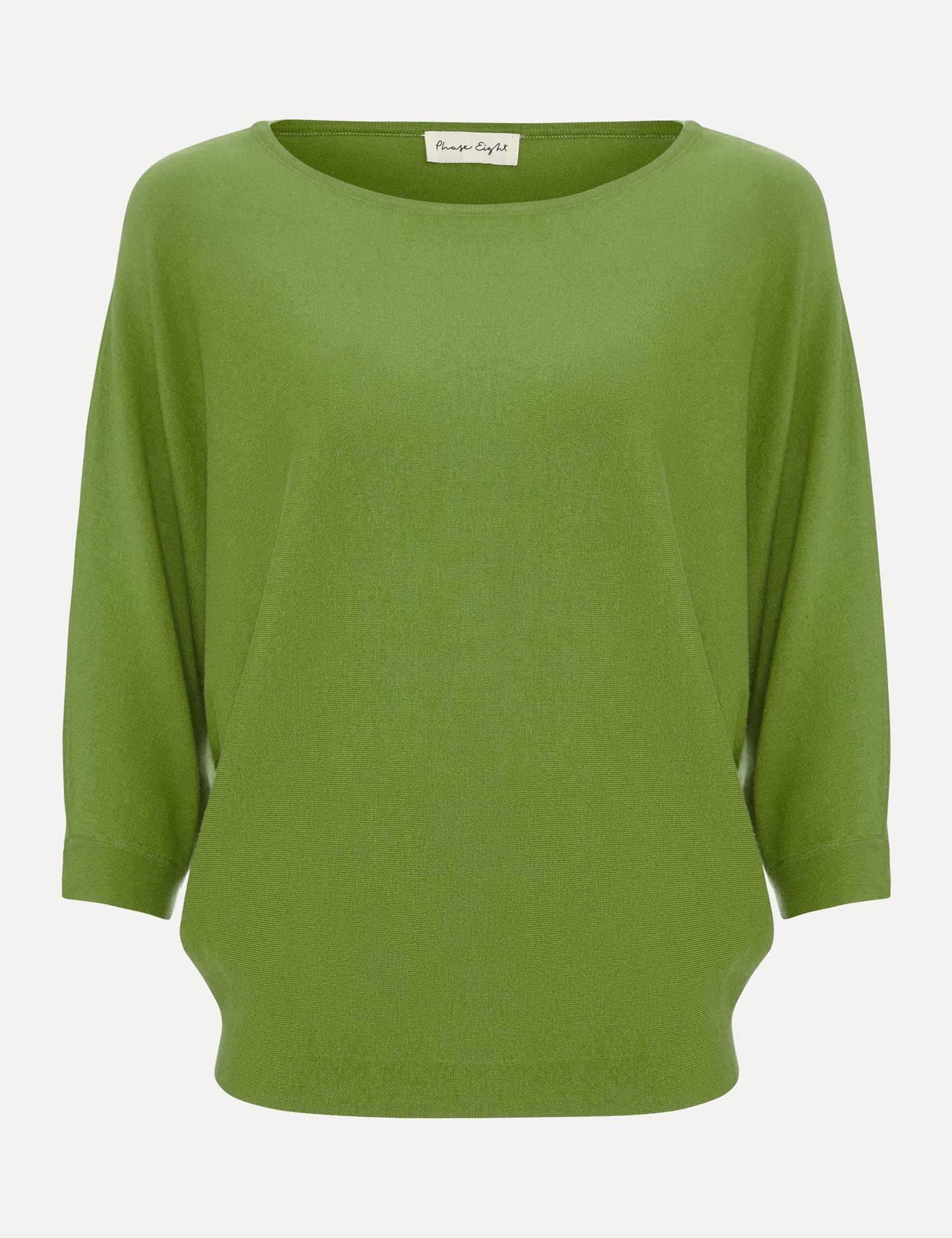 Slash Neck Batwing Sleeve Knitted Top - image 2