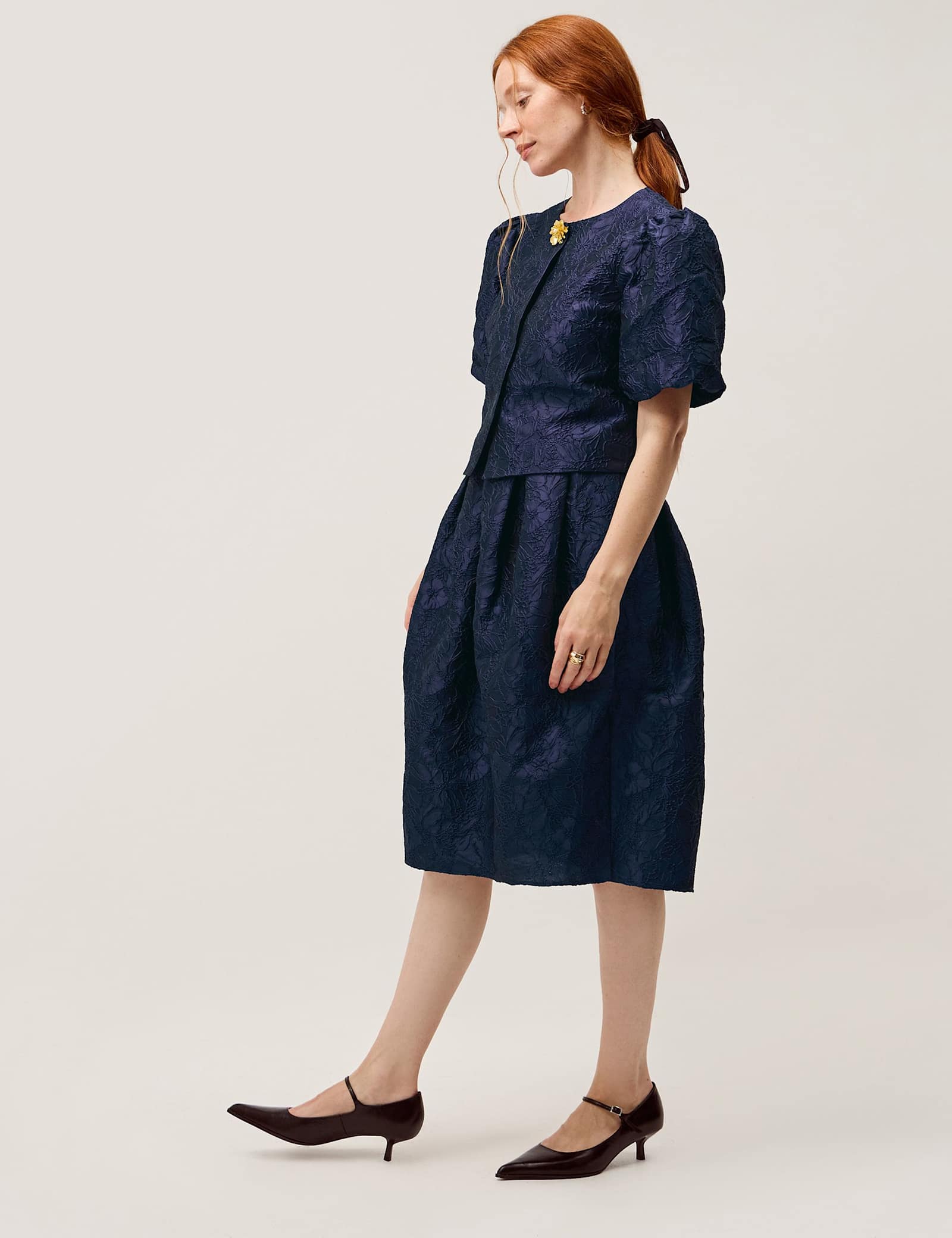 Jacquard Midi Skater Dress - image 5