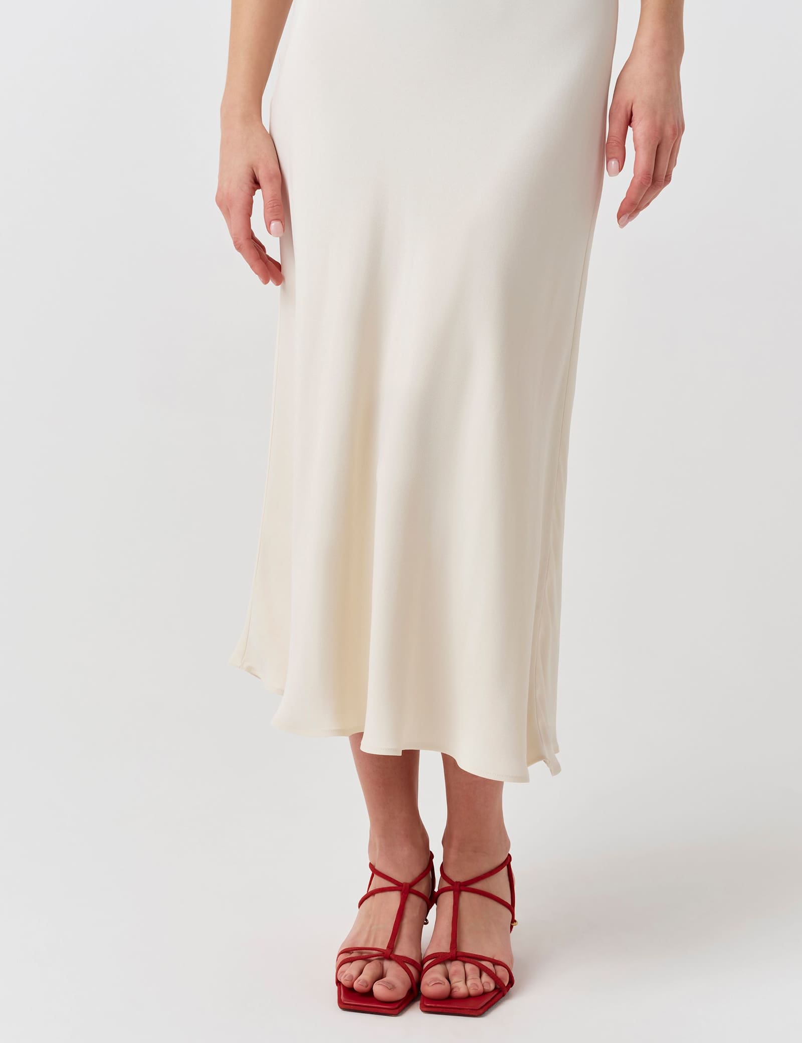 Crepe Midi Slip Skirt - image 4