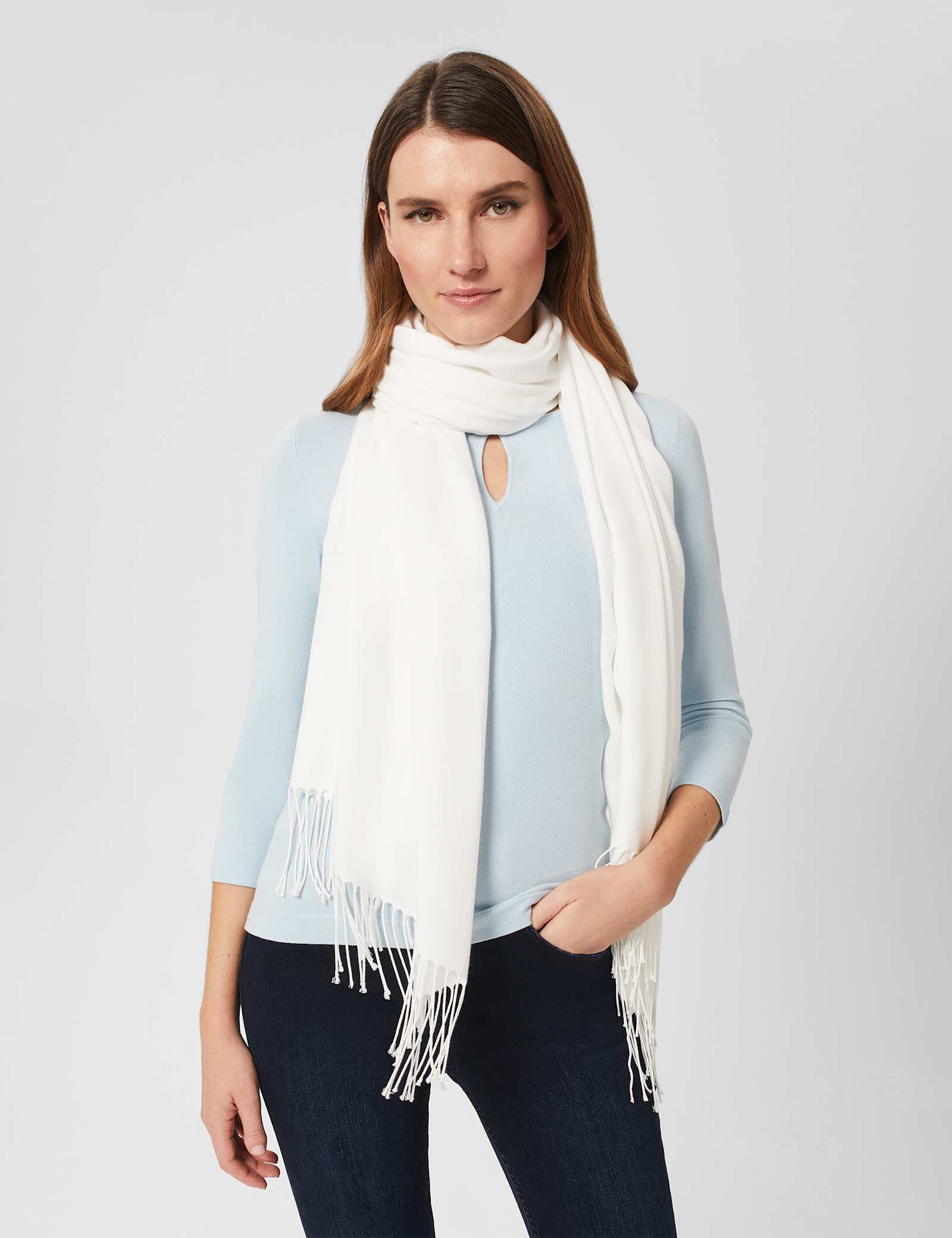 Woven Fringed Scarf - image 5