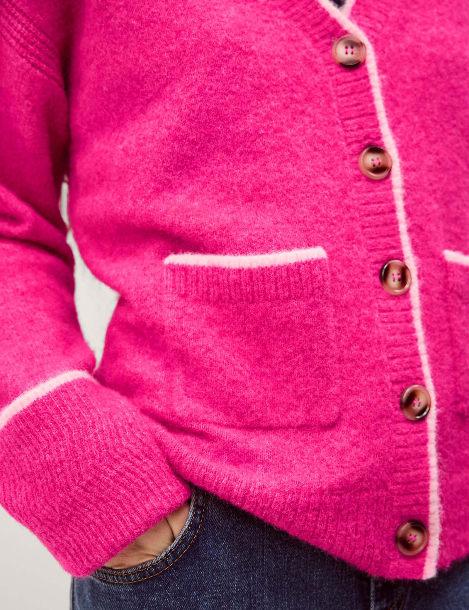 Textured V-Neck Cardigan - image 4