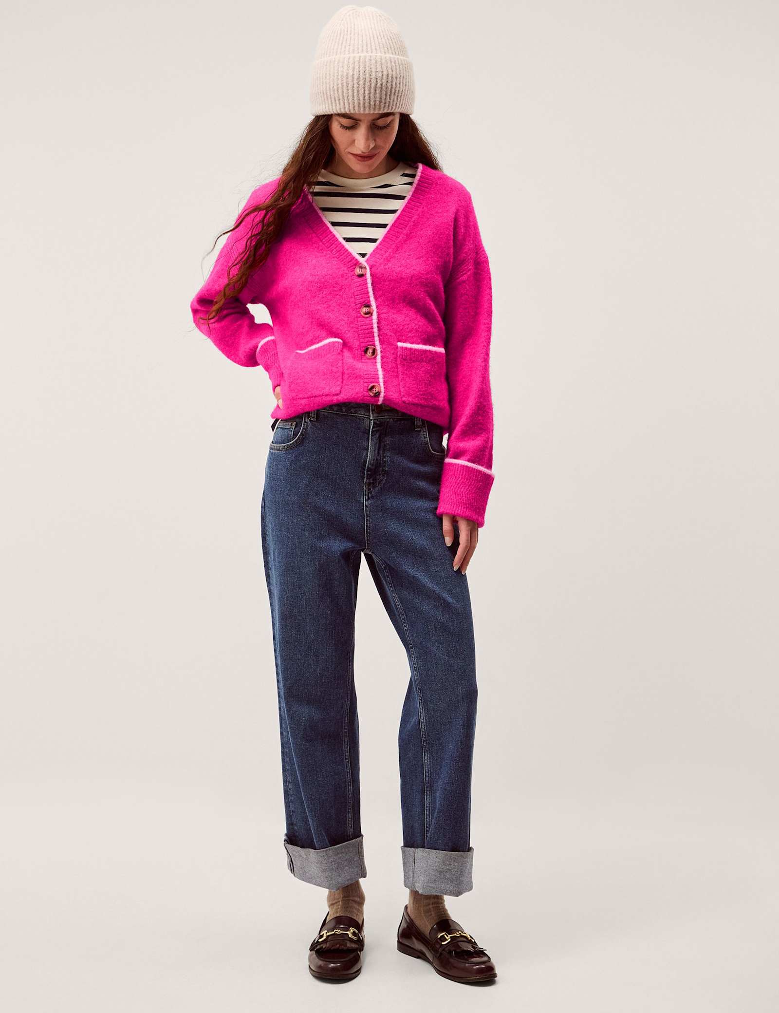 Textured V-Neck Cardigan - image 2