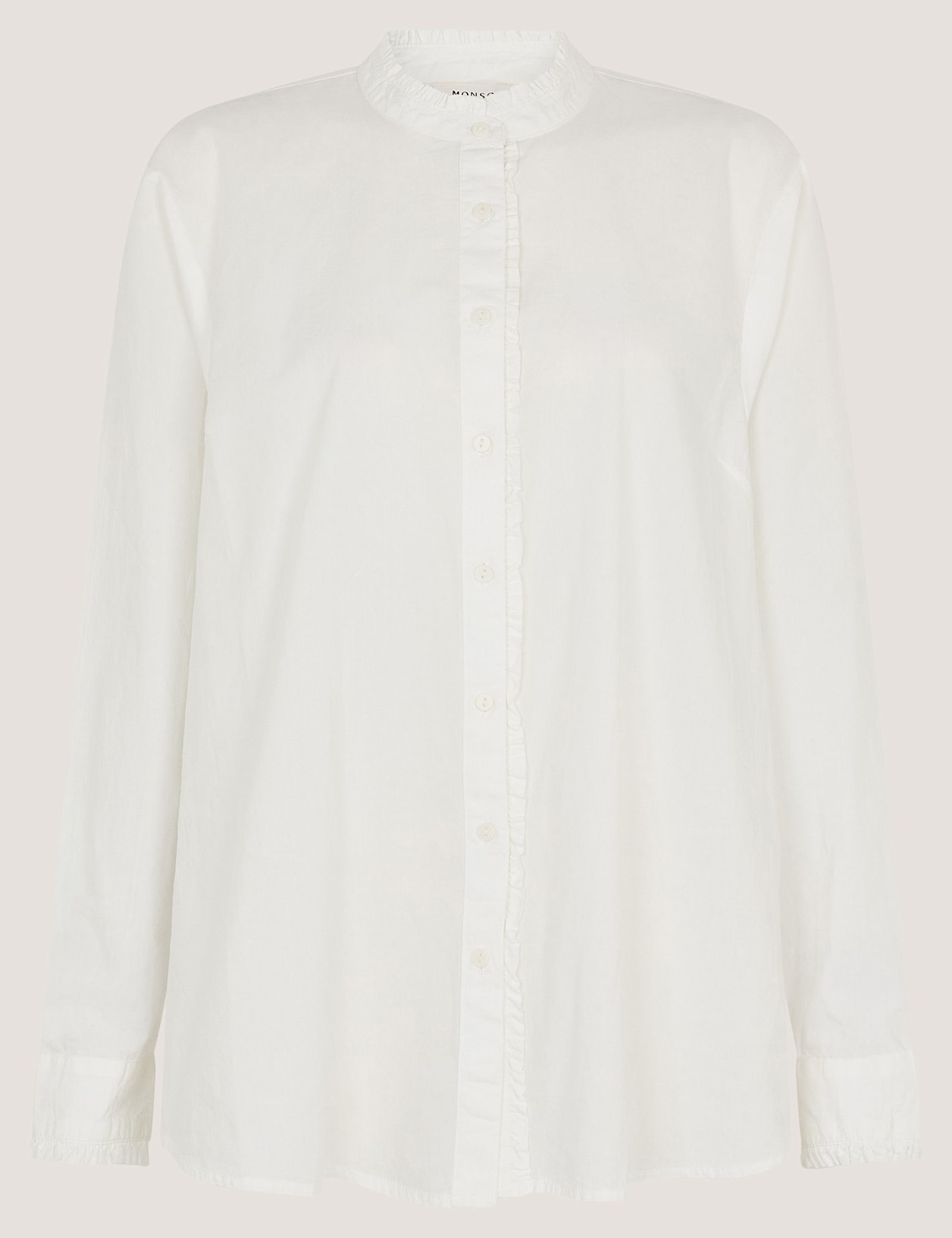 Pure Cotton Frill Neck Button Through Shirt - image 1