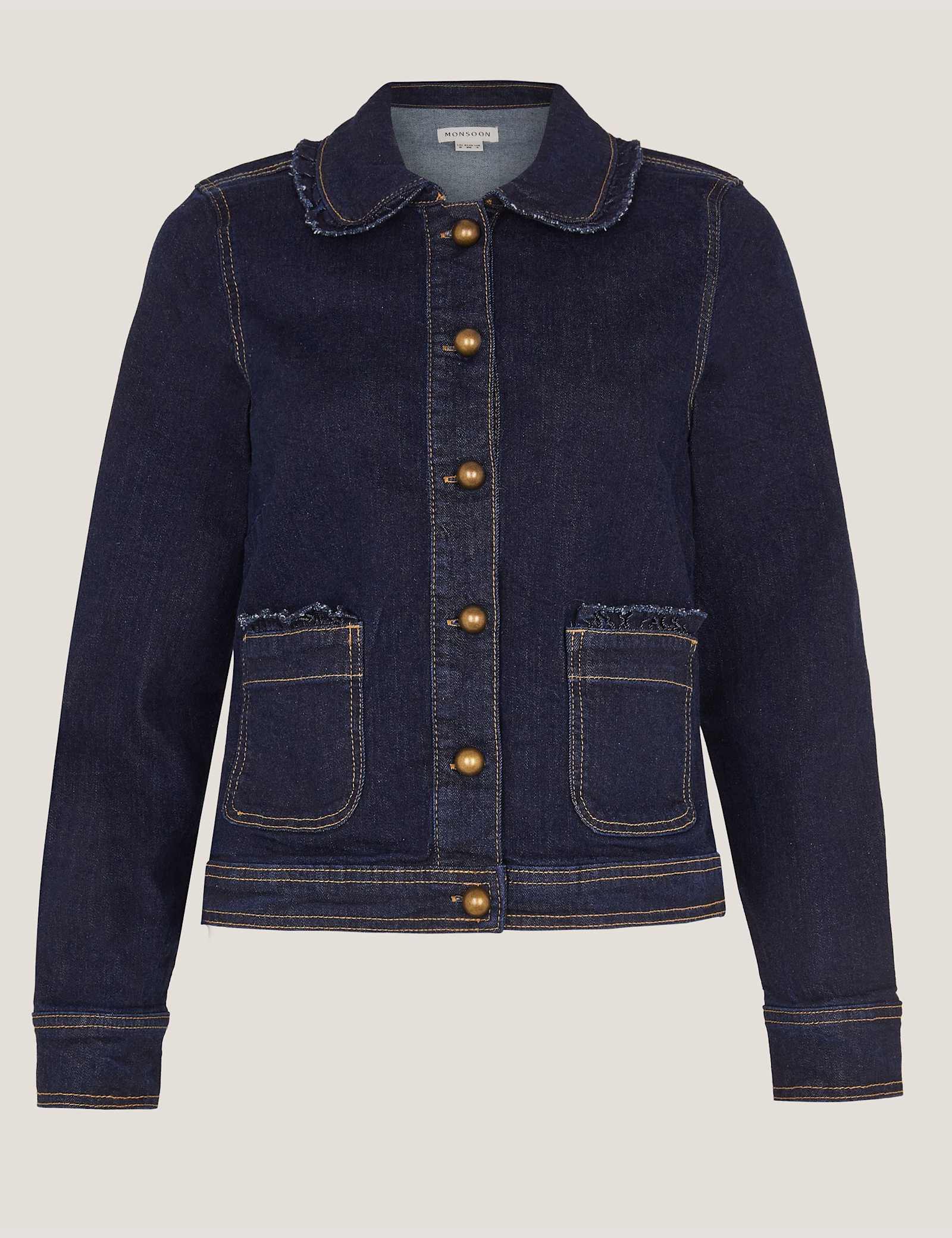 Denim Frill Collar Jacket - image 1