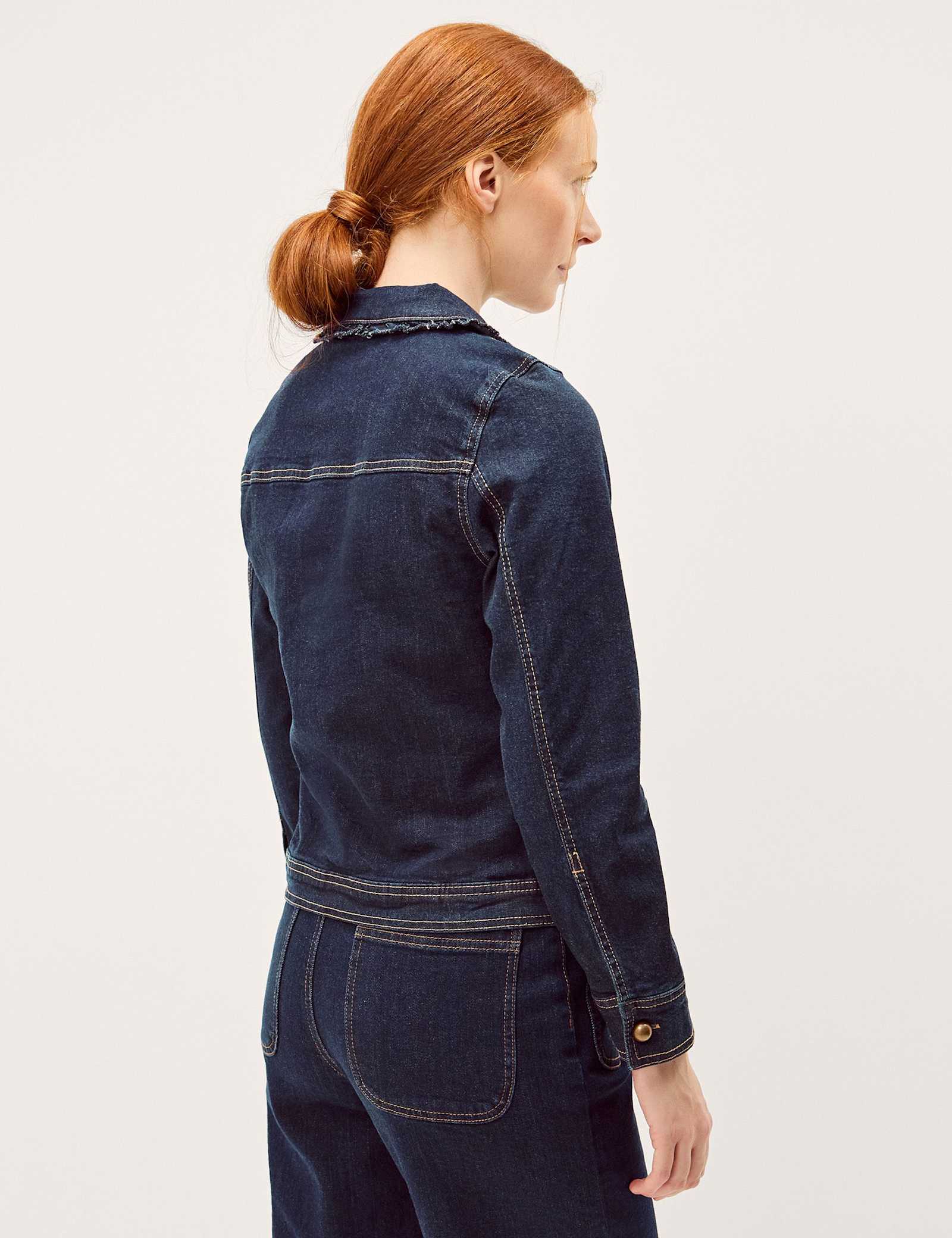 Denim Frill Collar Jacket - image 4