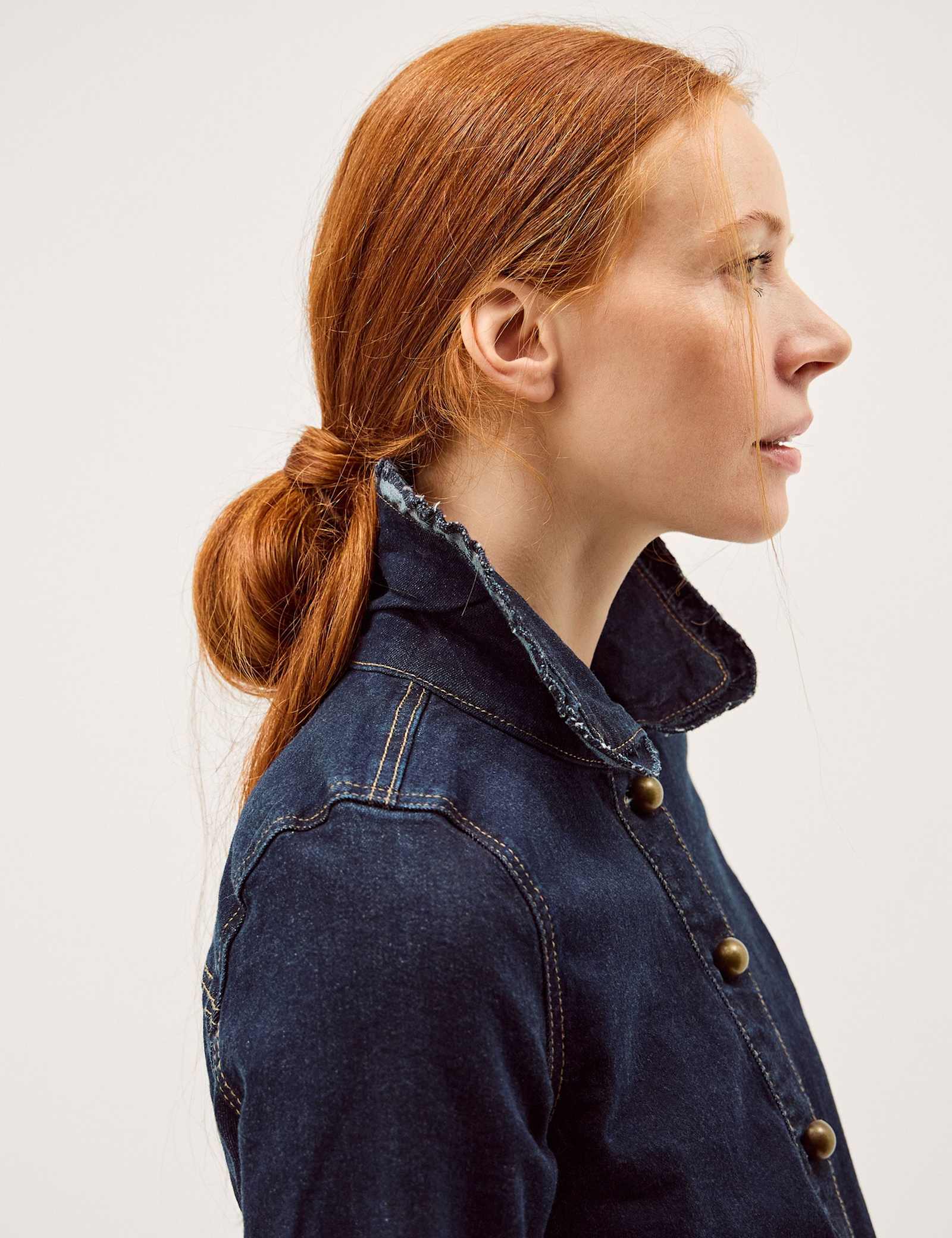 Denim Frill Collar Jacket - image 3