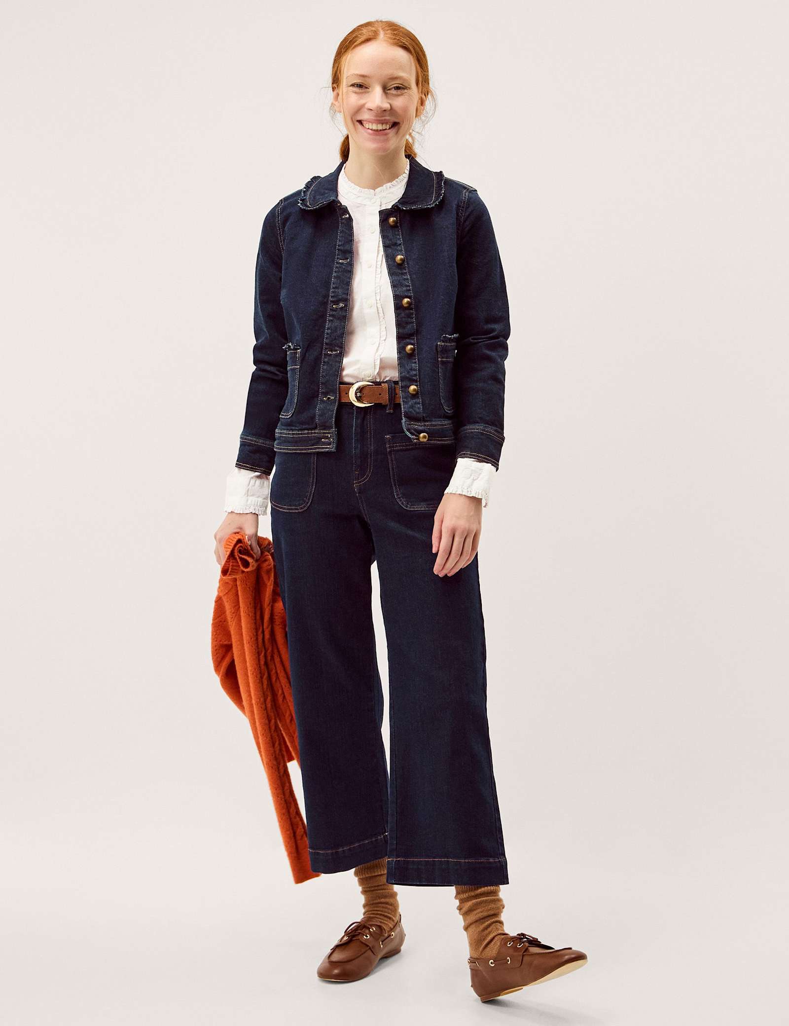 Denim Frill Collar Jacket - image 2
