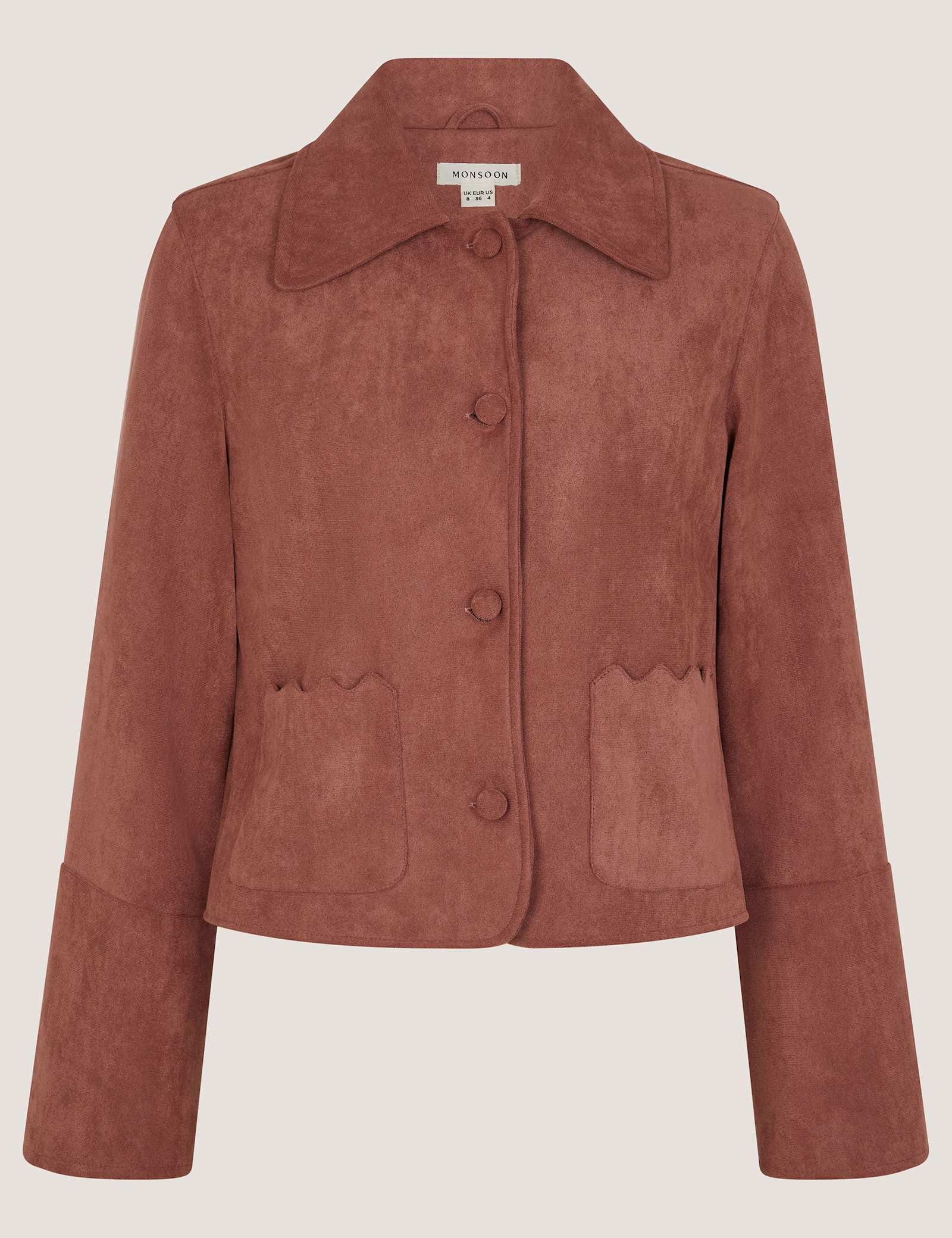 Suedette Collared Utility Jacket - image 3