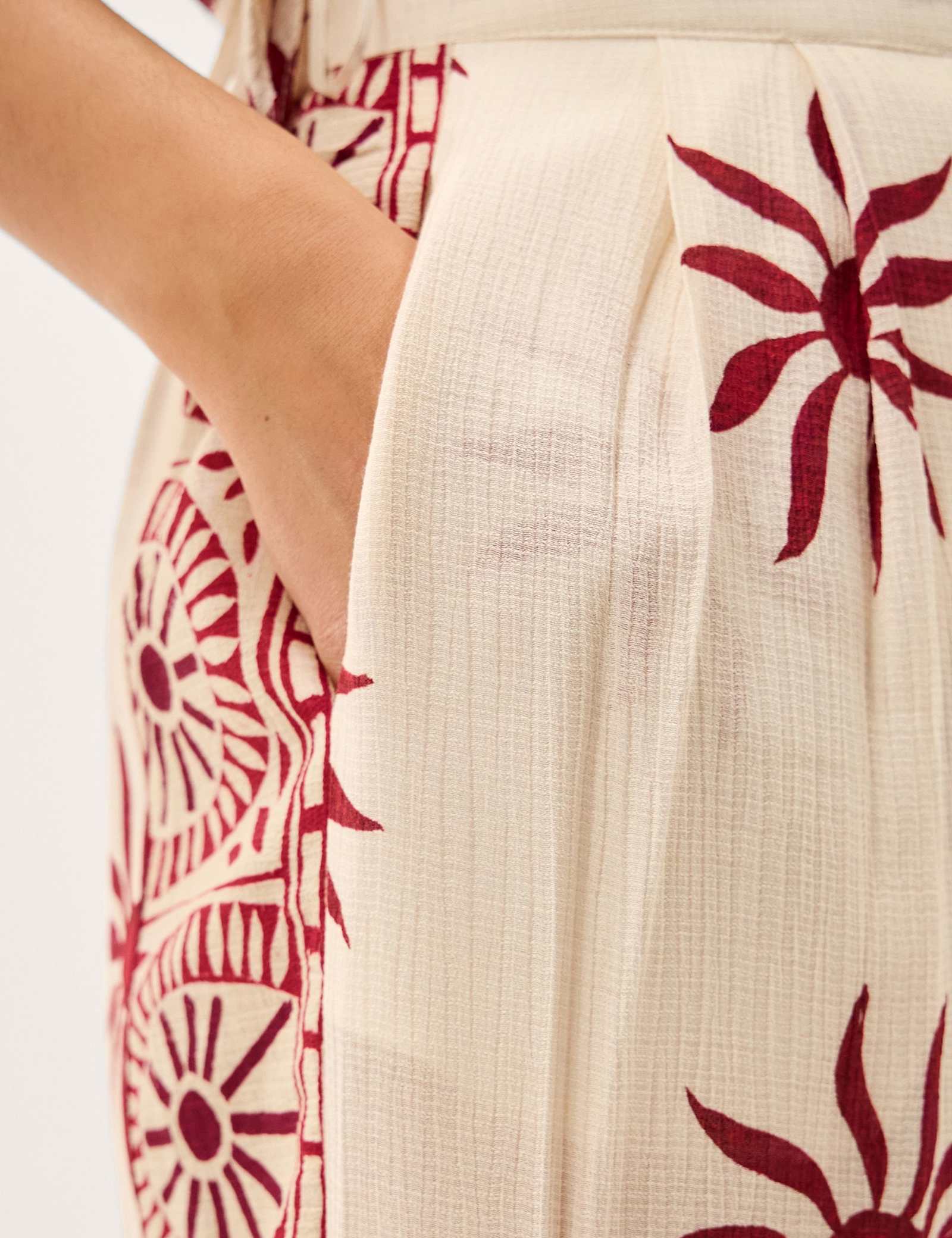 Sun Print Wide Leg Trousers - image 2