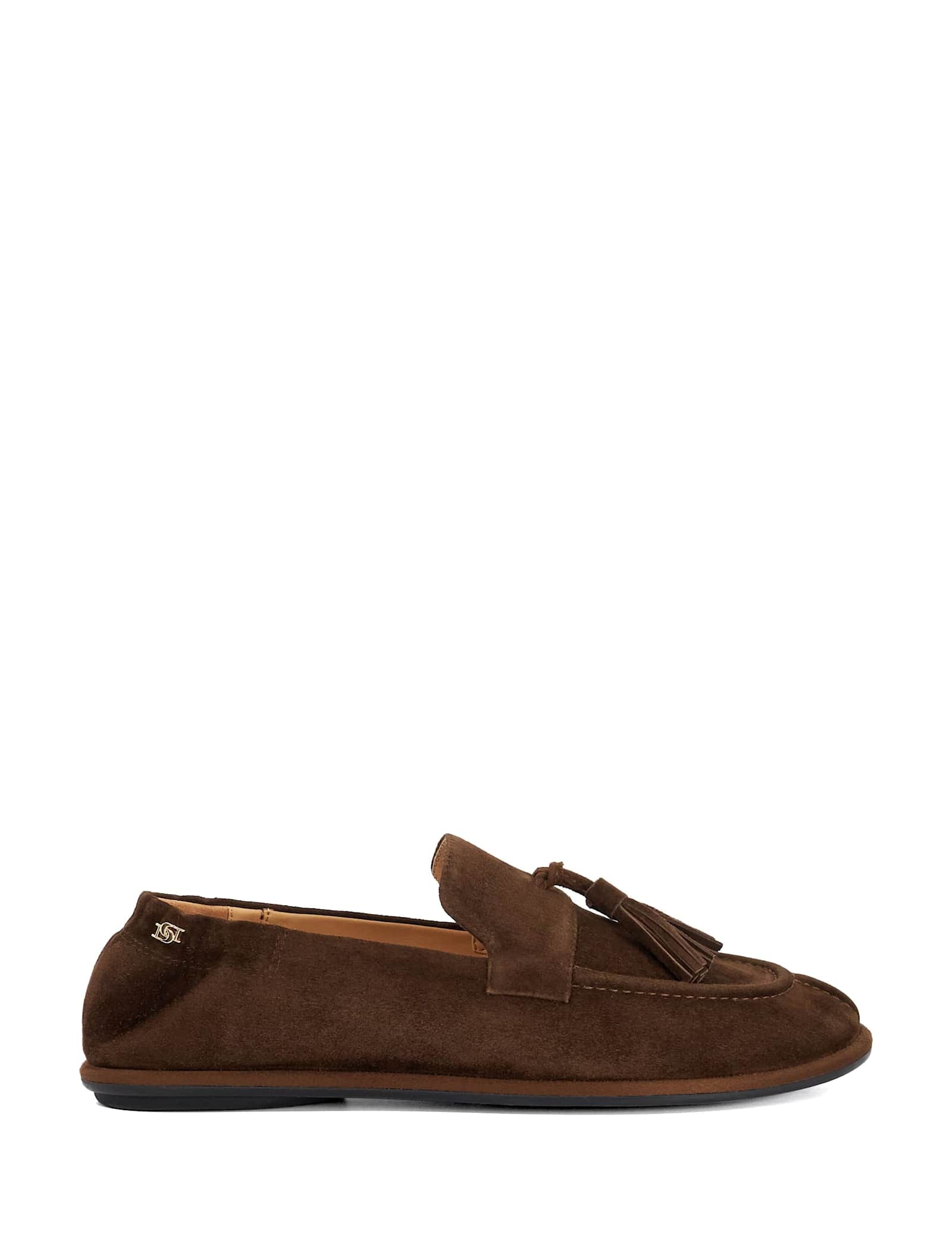 Suede Tassle Flat Round Toe Loafers - image 1