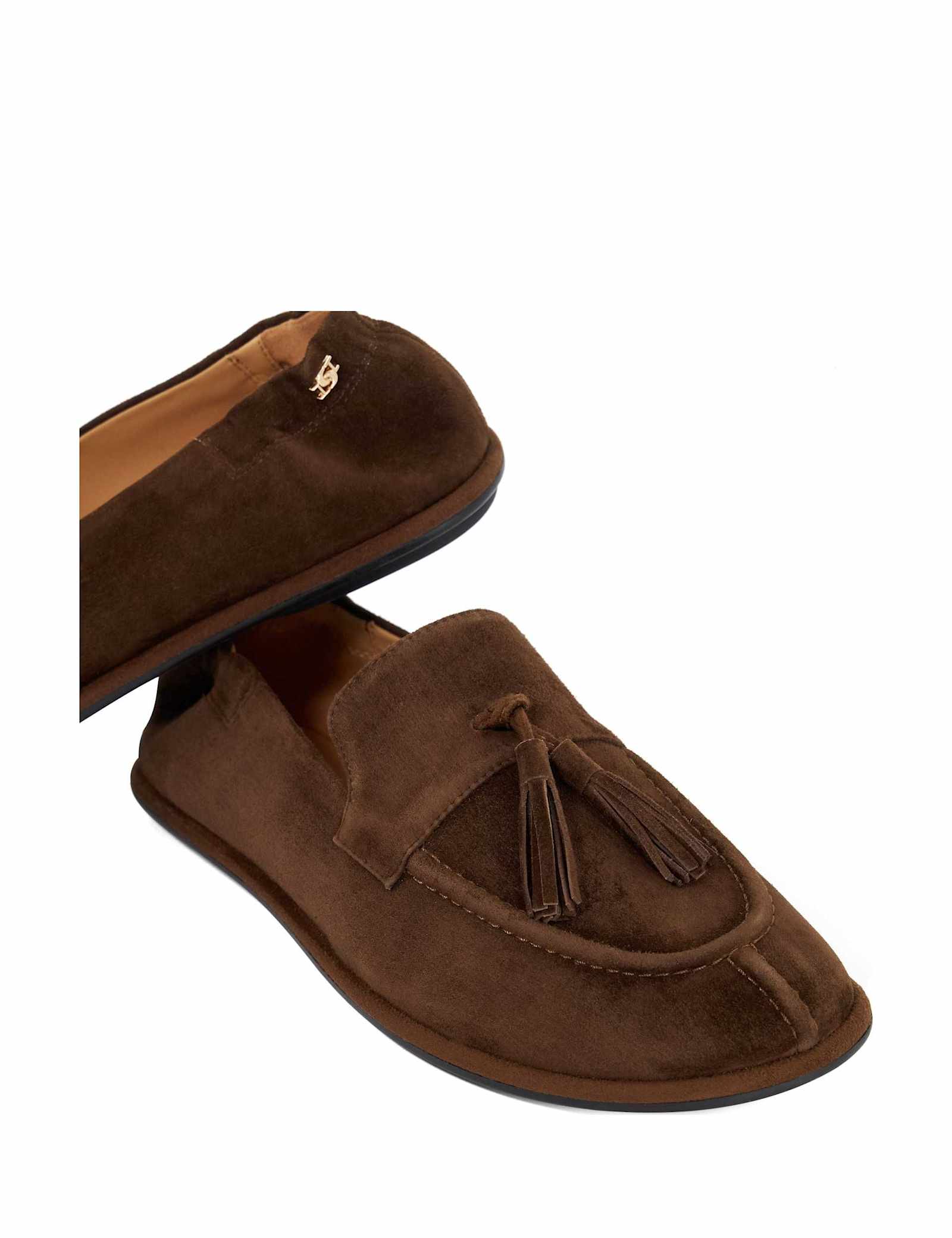 Suede Tassle Flat Round Toe Loafers - image 2