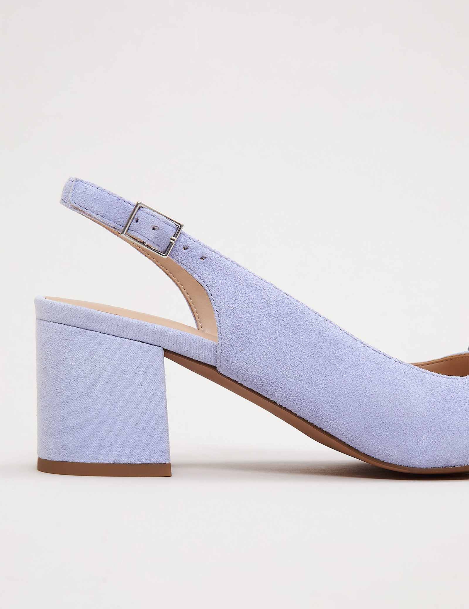 Suede Sparkle Block Heel Slingback Shoes - image 5