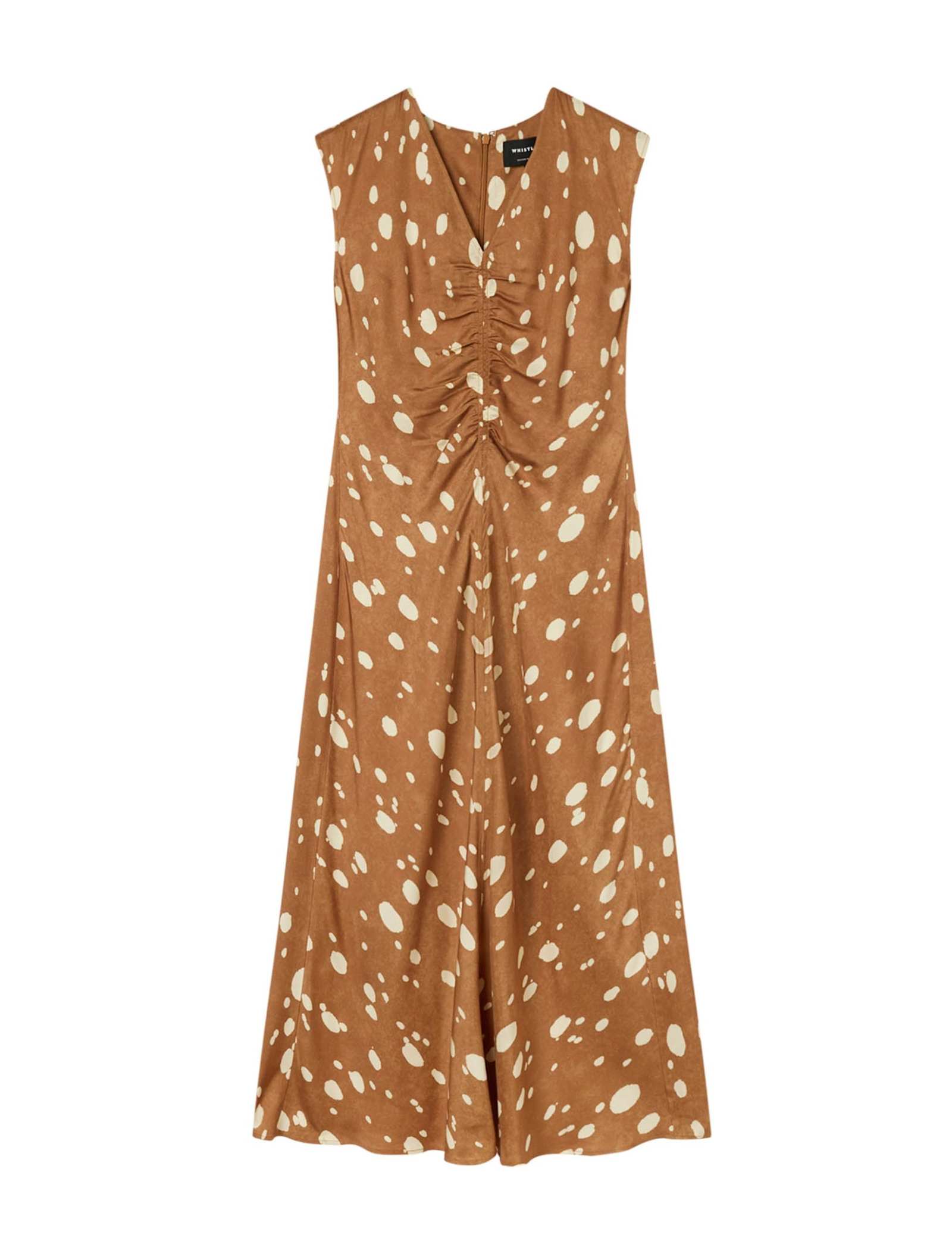 Animal Print V-Neck Midaxi Tea Dress - image 1