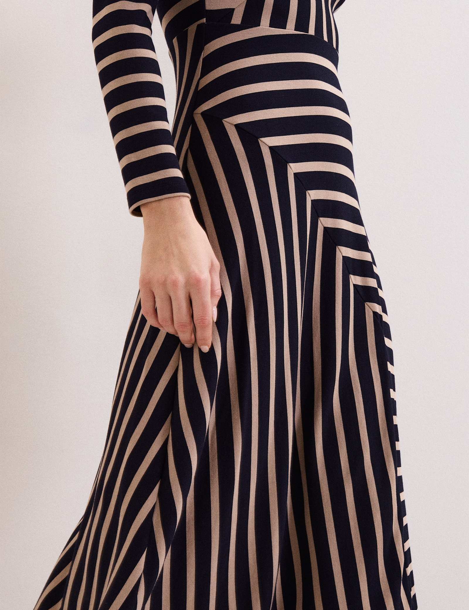 Striped Midi Waisted Dress - image 3