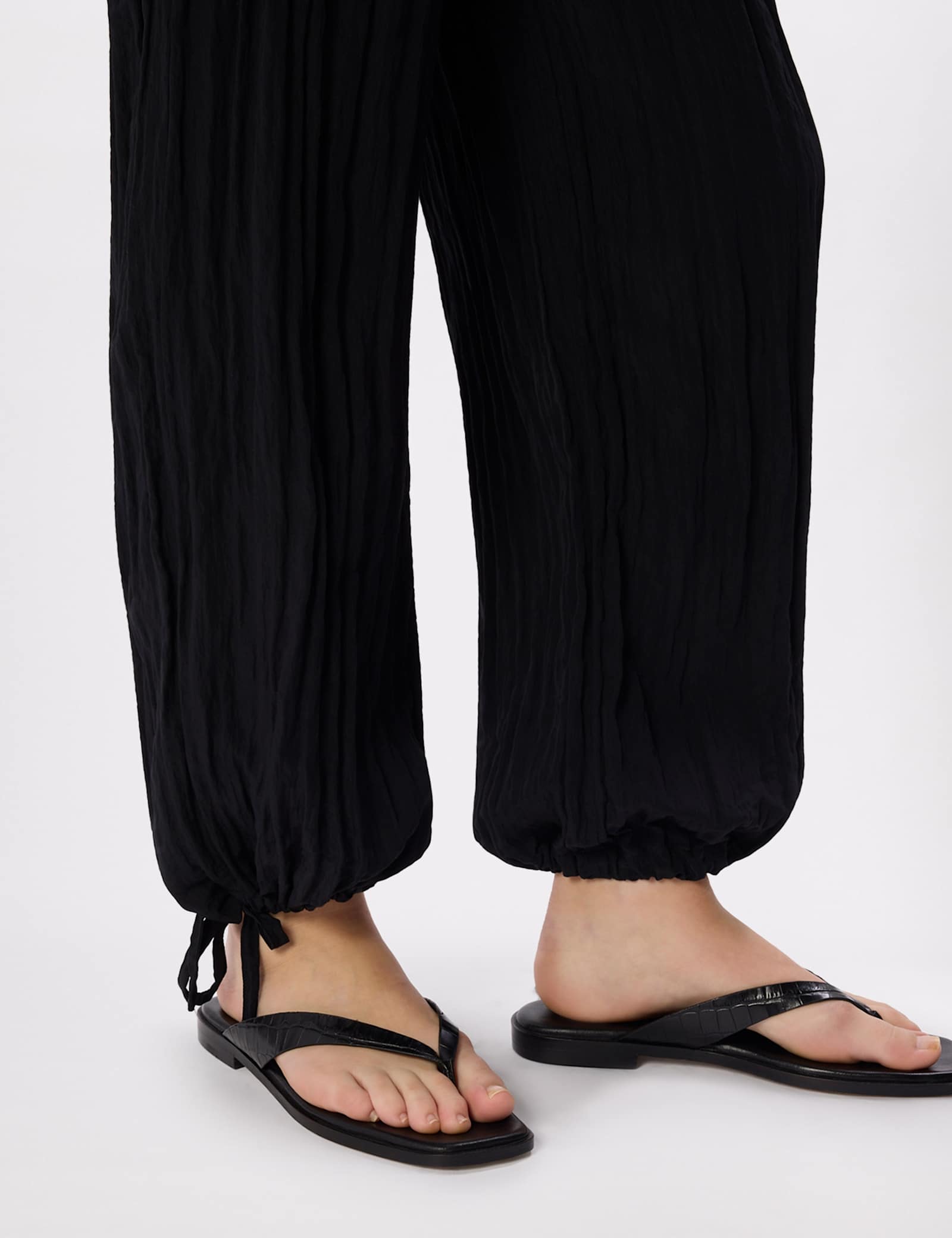Textured Relaxed Cuffed Trousers - image 4