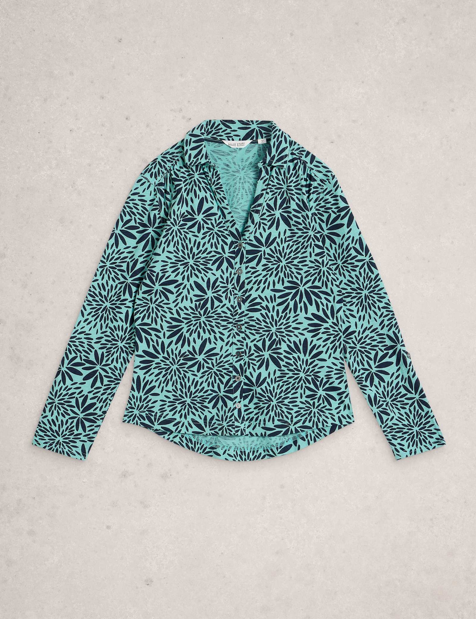 Pure Cotton Jersey Printed Collared Shirt - image 3